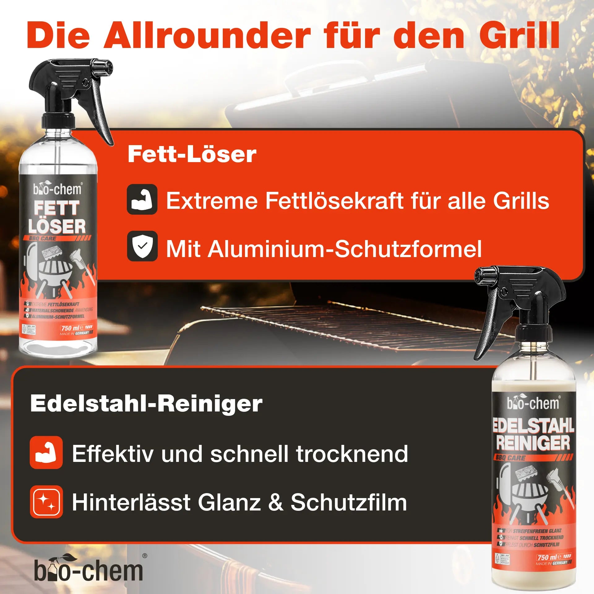 Fettlöser Edelstahlreiniger für Grill