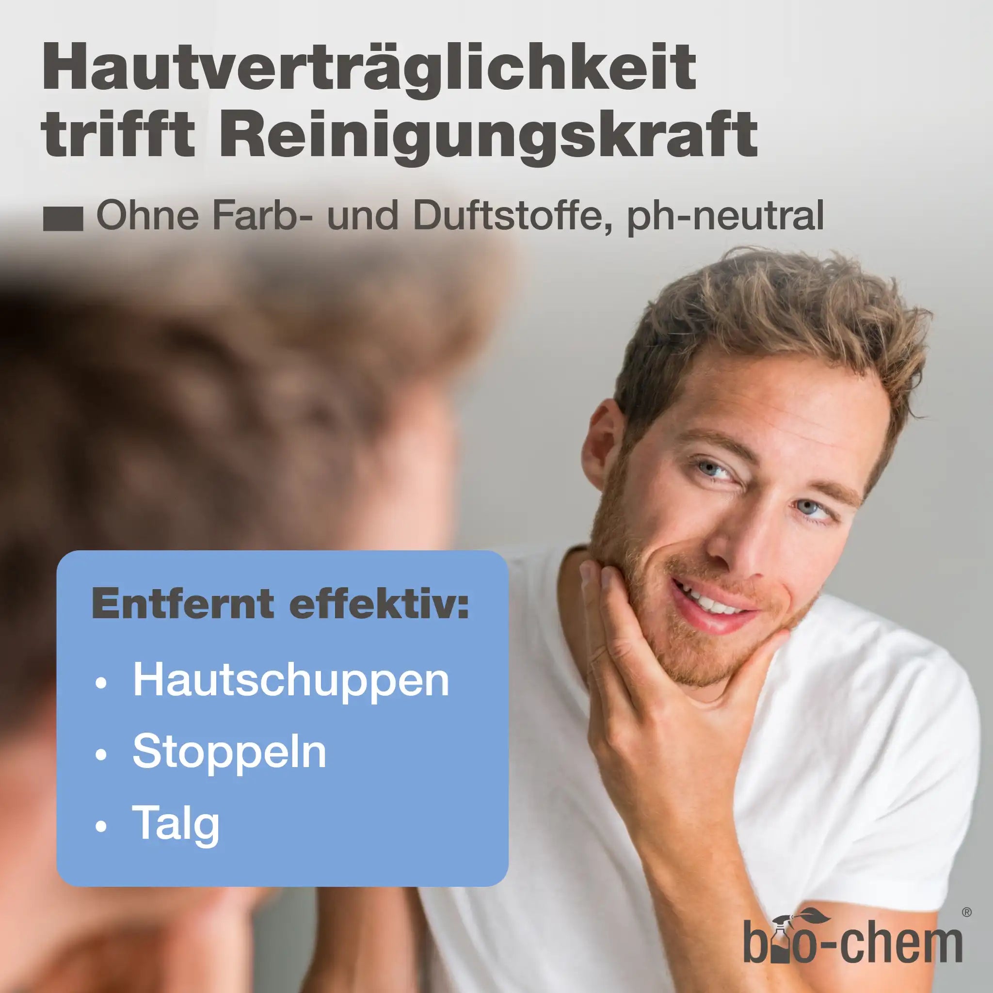 Hautverträglicher Scherkopfreiniger – entfernt Talg, Stoppeln & Hautschuppen – Artikel 9100004