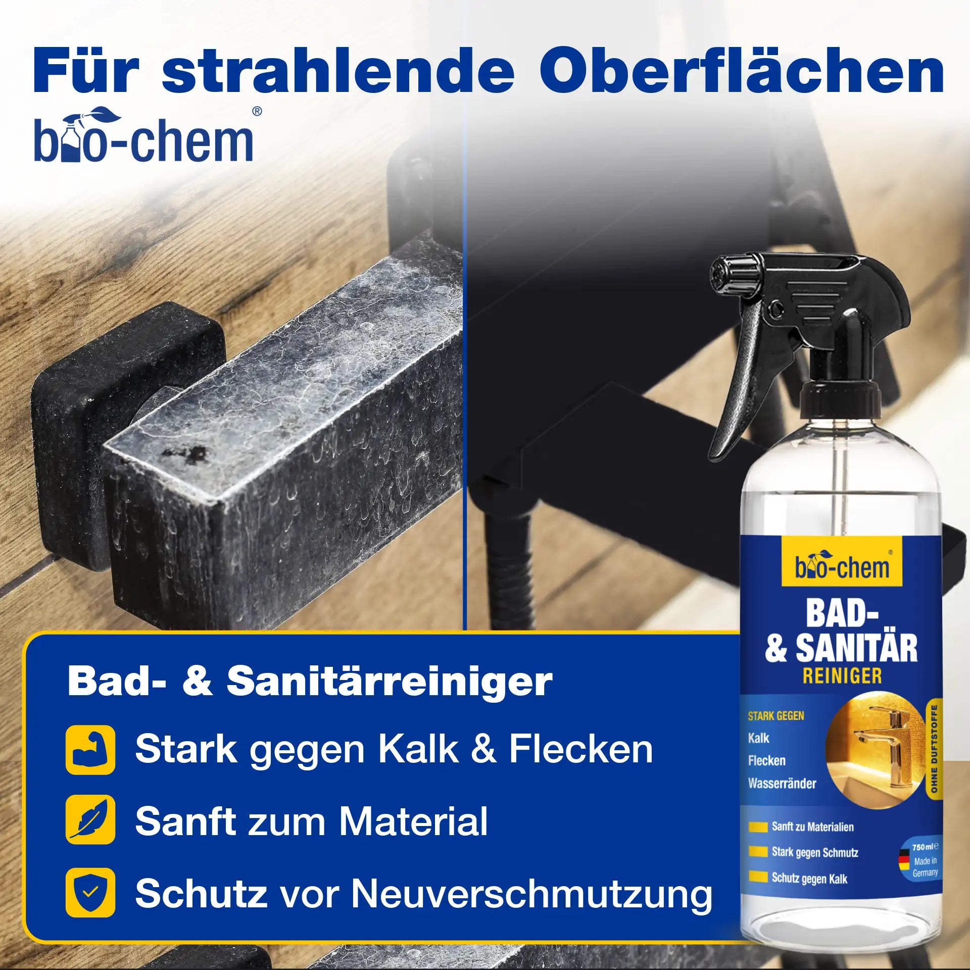 Bad- & Sanitärreiniger mit Schutz vor Kalk und Flecken – Artikel 900006