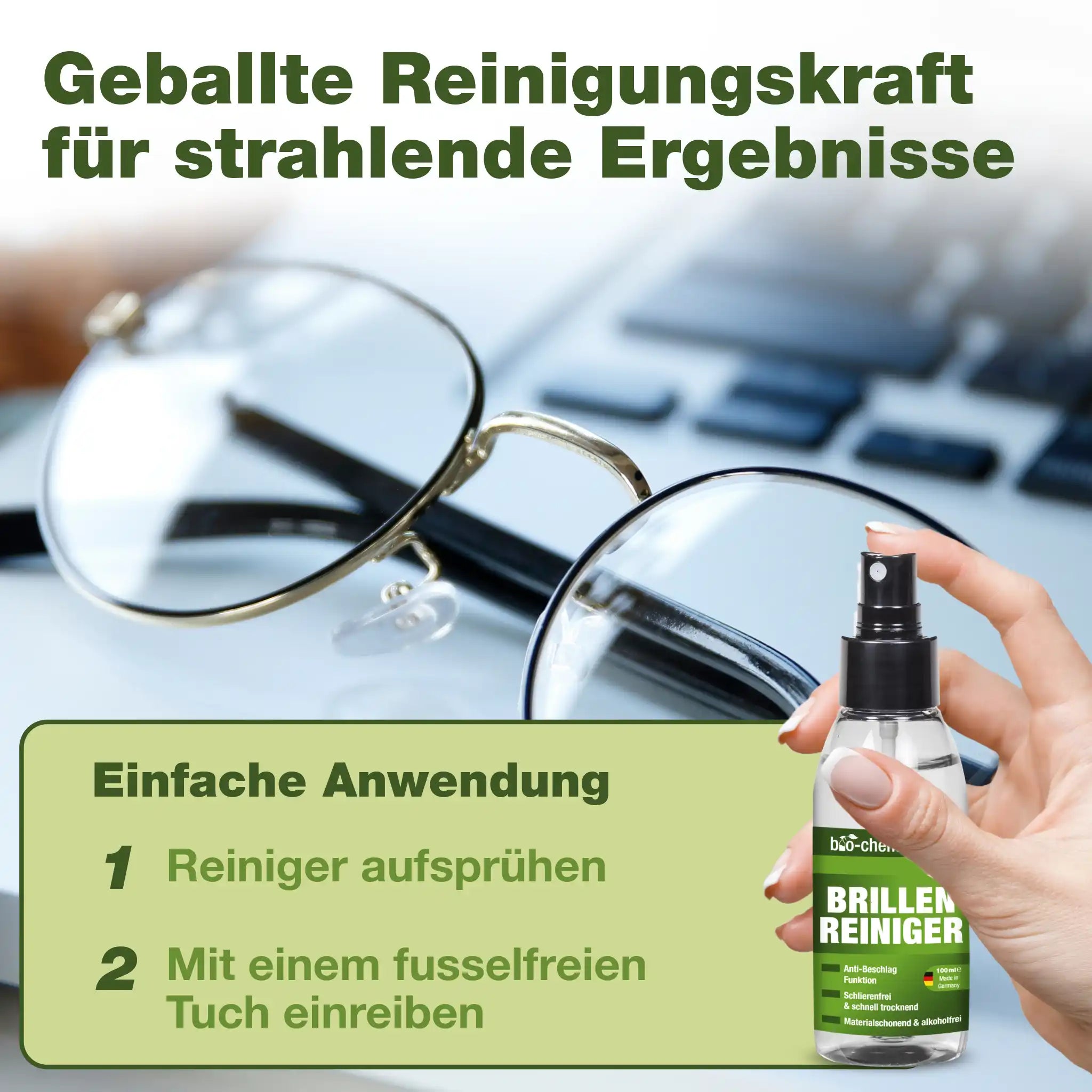 Brillenreiniger (1x 100 ML + 2x 250 ML + Tuch)