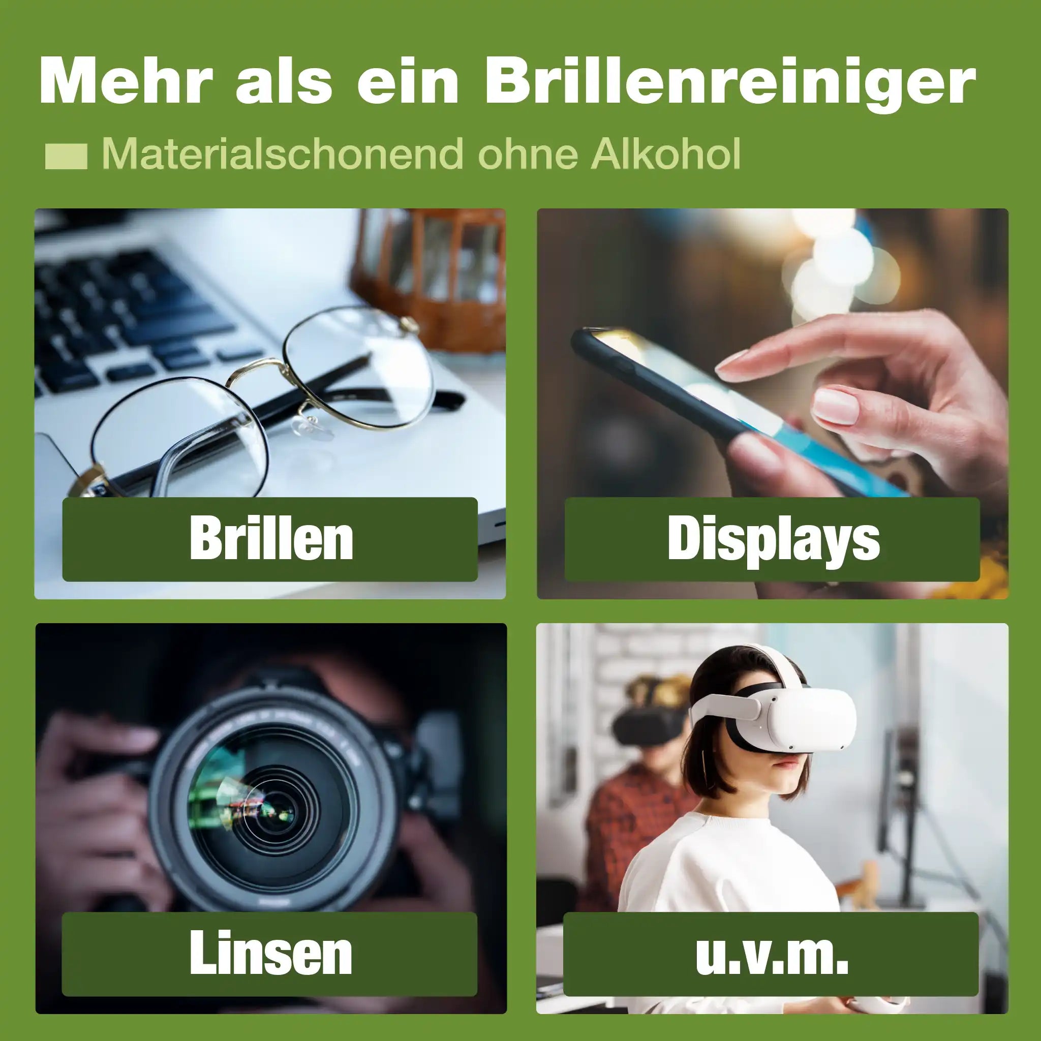 Brillenreiniger (1x 100 ML + 2x 250 ML + Tuch)
