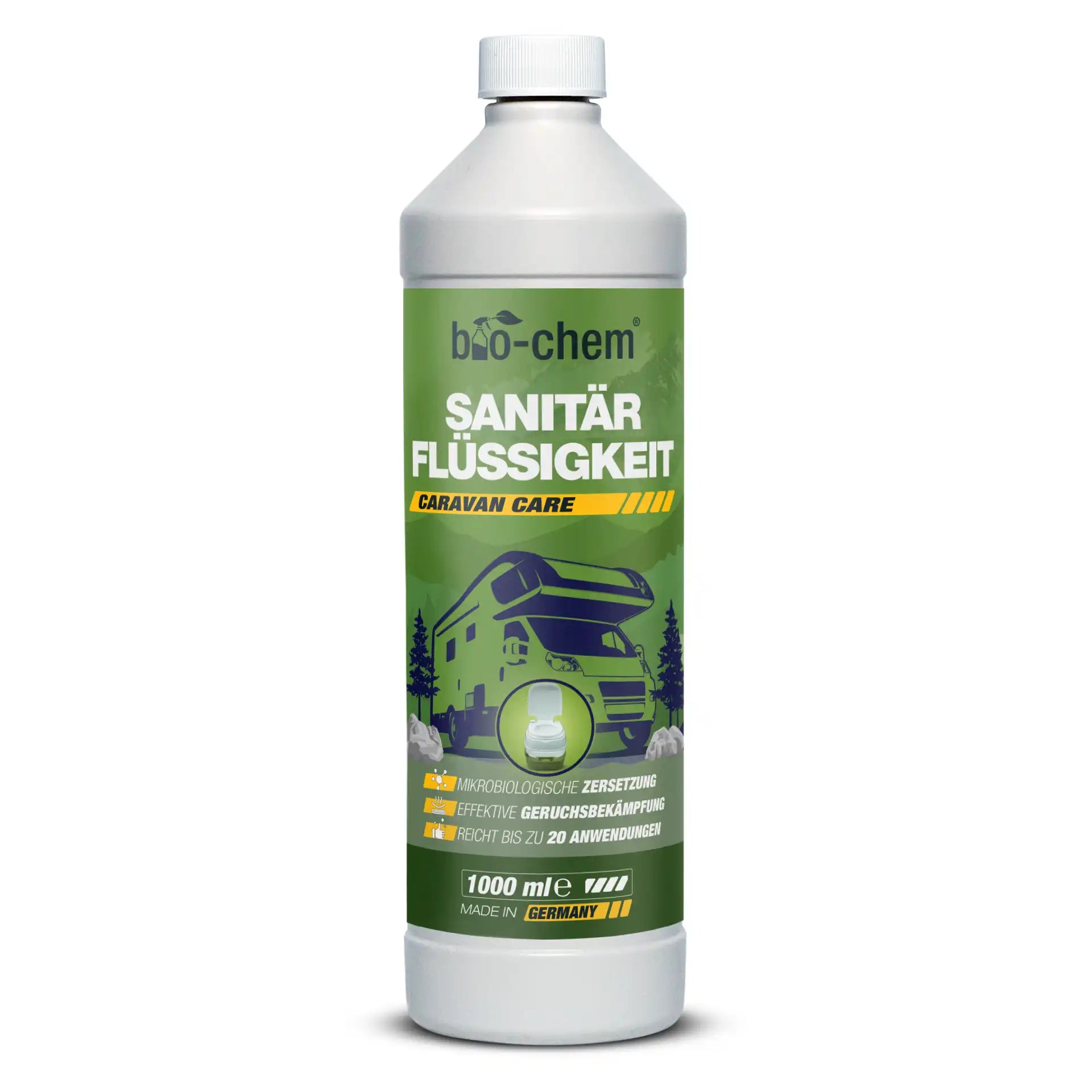 1-Liter-Flasche bio-chem Sanitärflüssigkeit für mobile Toiletten im Wohnmobil oder Caravan