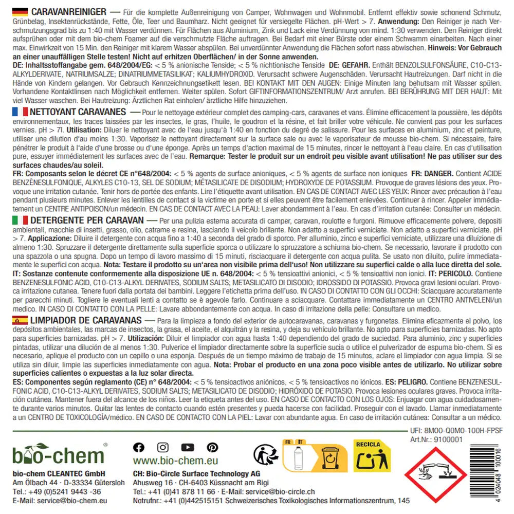 Caravanreiniger (1 L + Schaumsprüher)