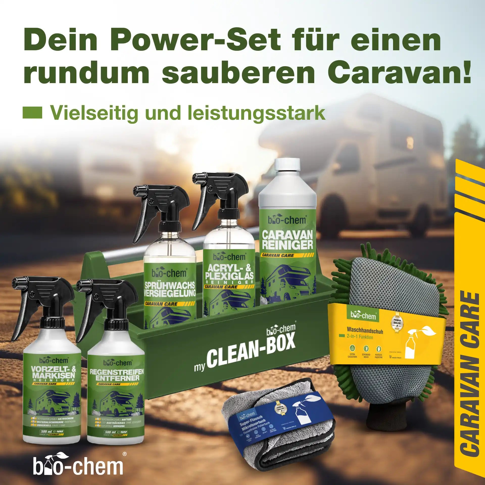 Caravan Außenreinigung Set (PREMIUM 8-teilig)