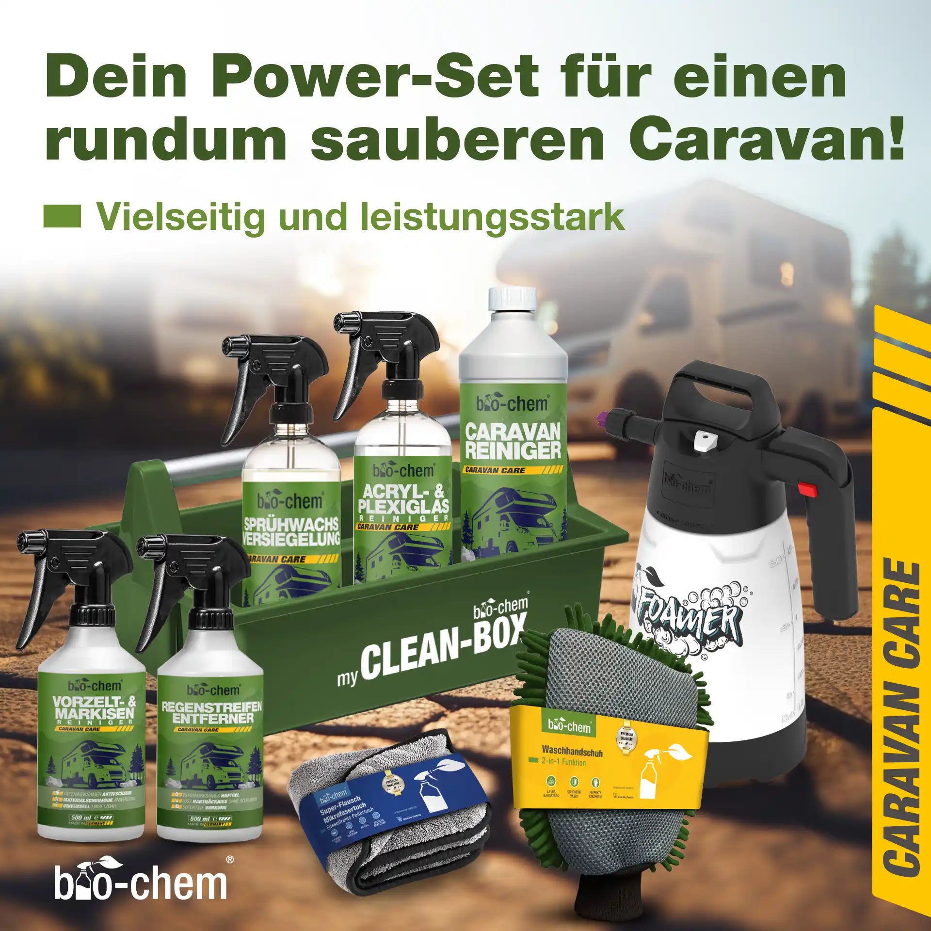 Caravan Außenreinigung Set (PREMIUM 9-teilig)