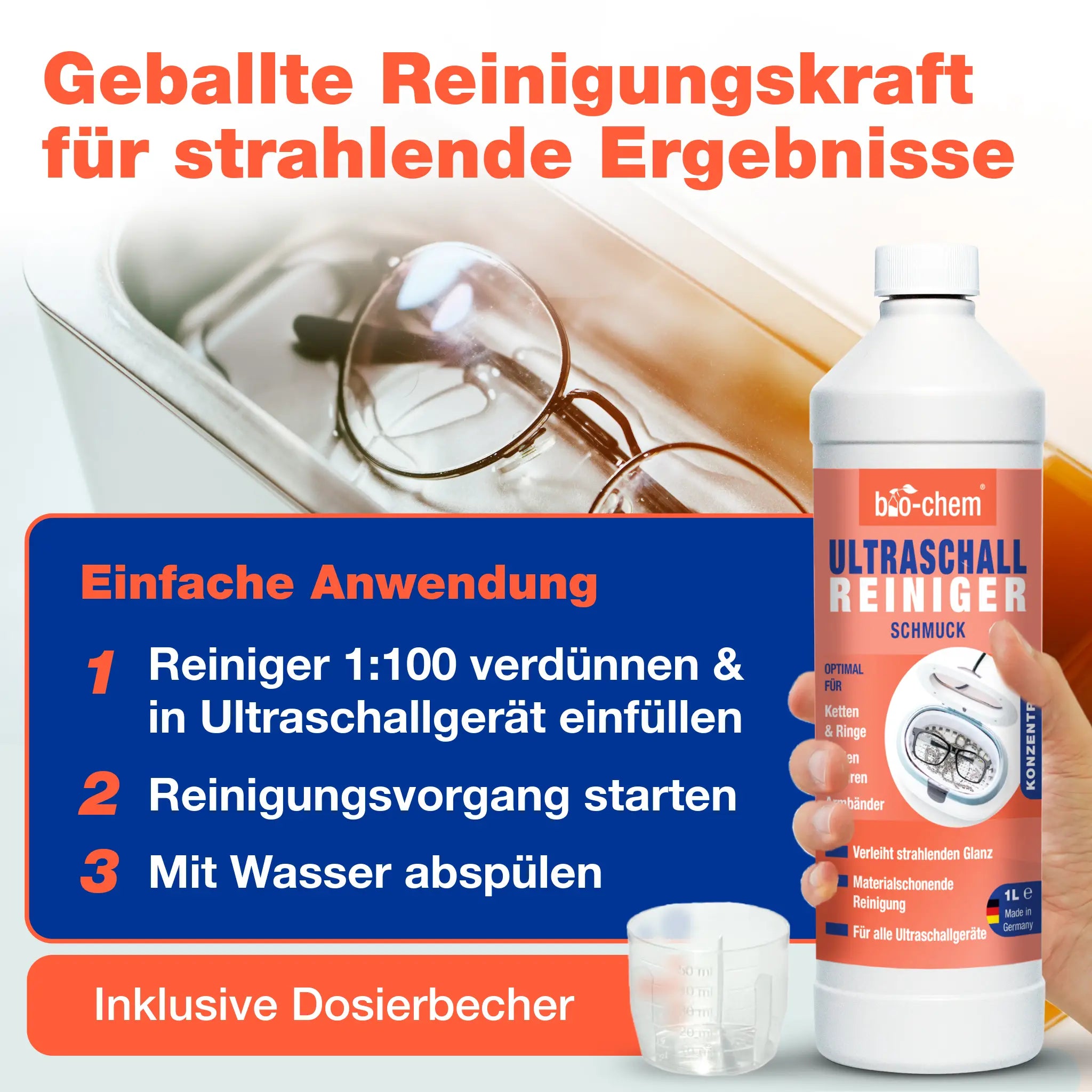 Ultraschallreiniger Schmuck (1 L)
