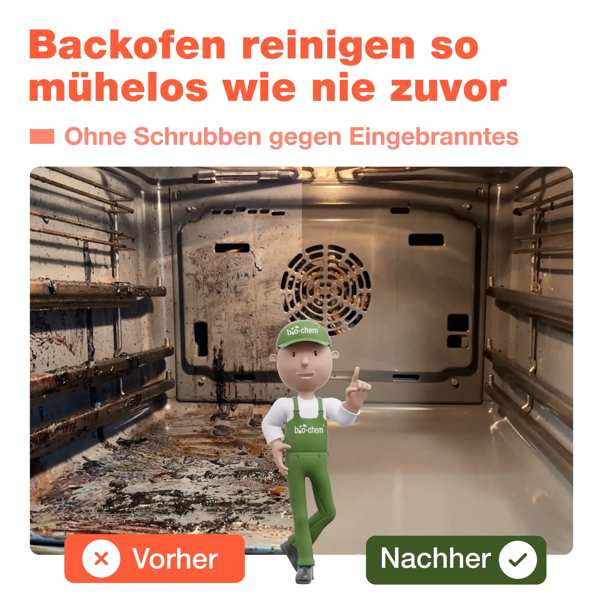 Backofenreiniger mit Pinsel (1 L)