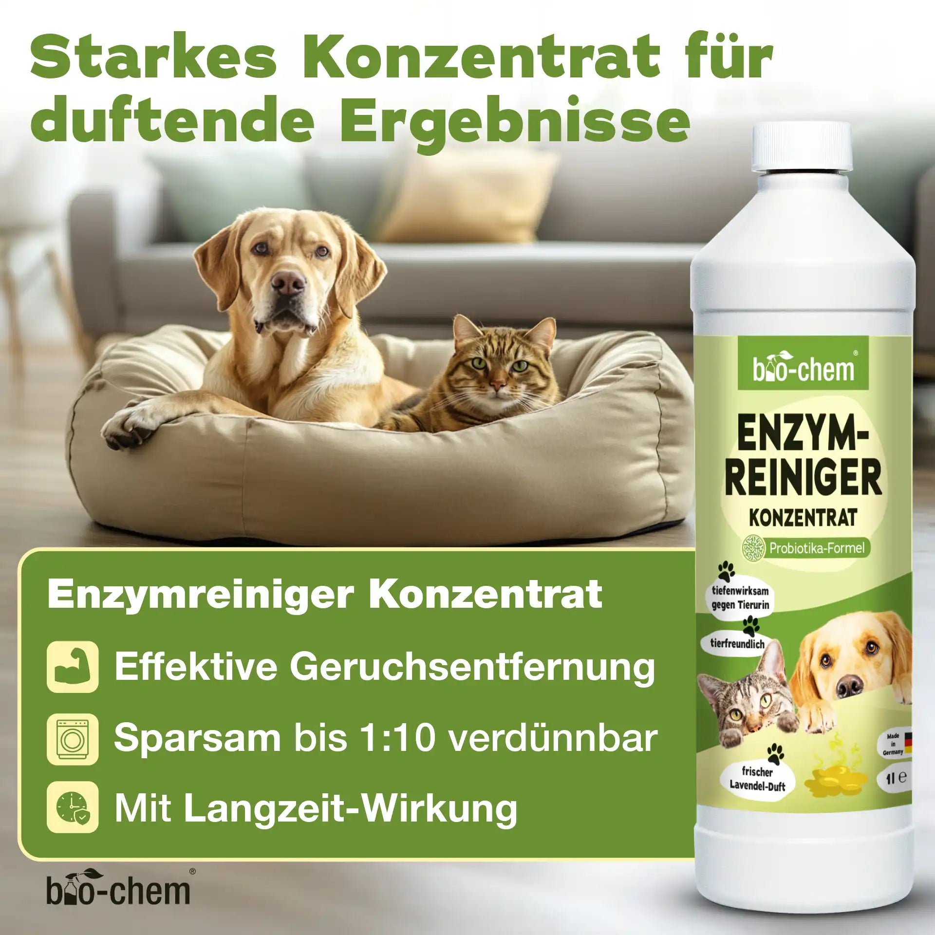 Enzymreiniger Konzentrat 1 l + Geruchsentferner Wäschespülung 1 l (DUO 2-teilig)