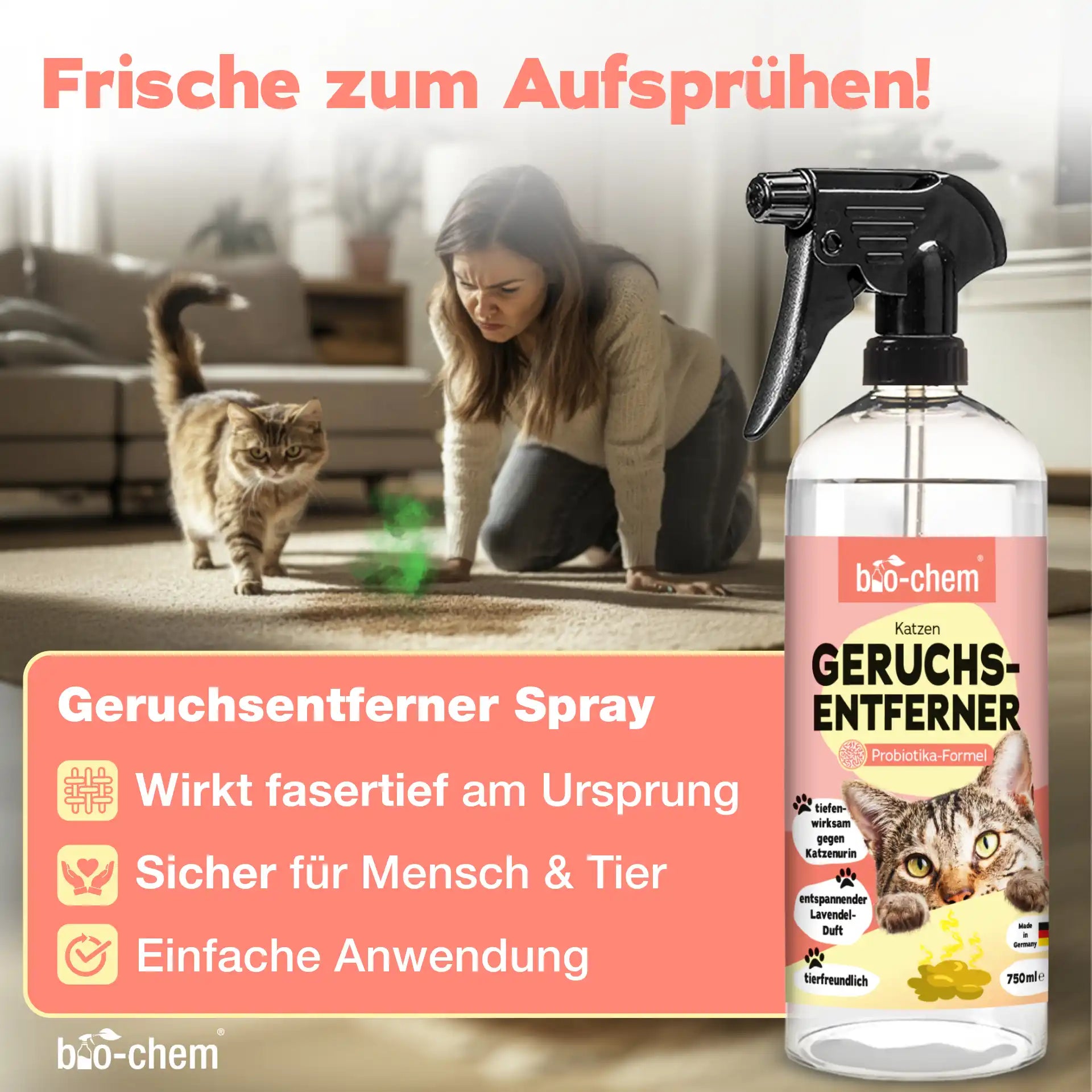 Enzymreiniger + Geruchsentferner Katze (DUO 2-teilig)