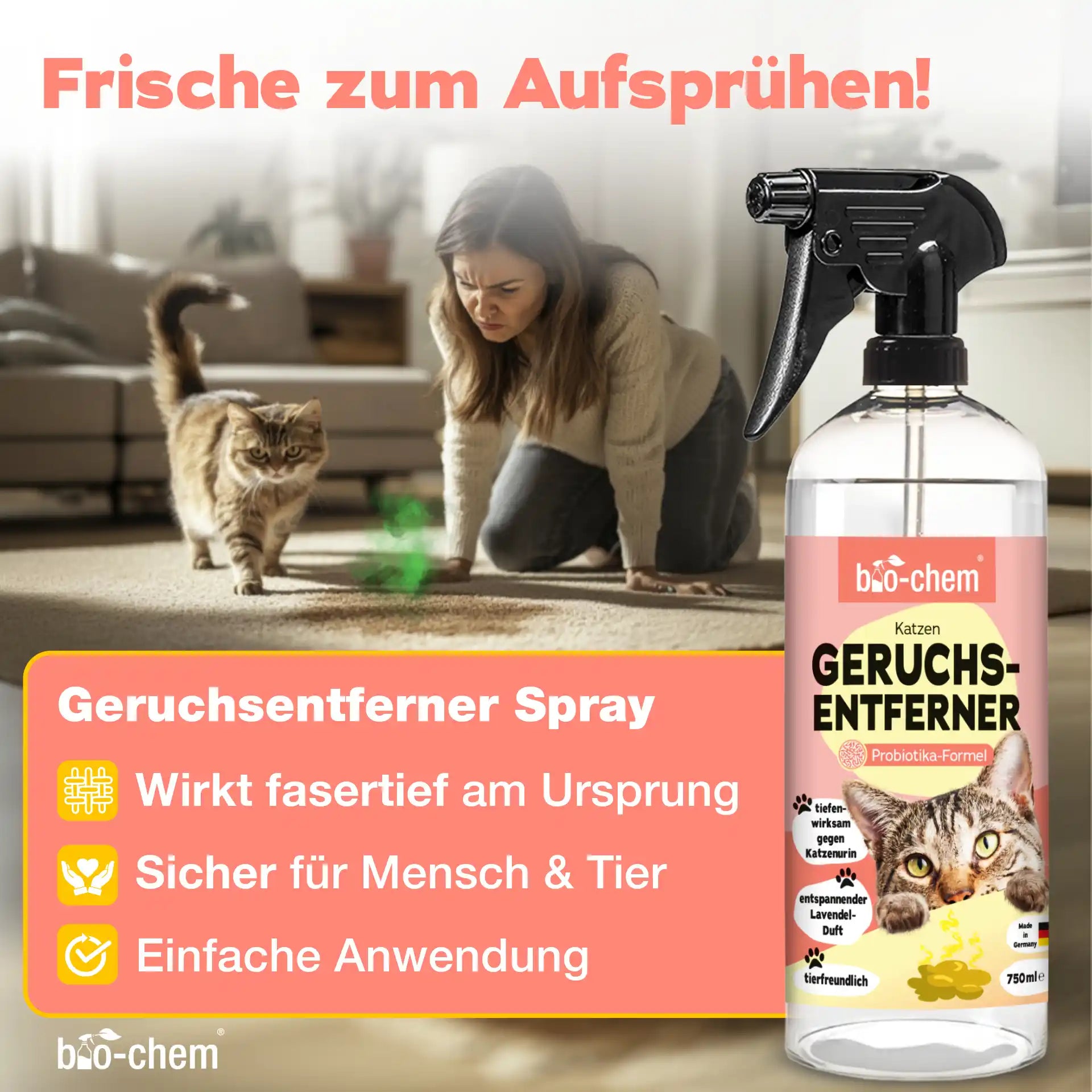 Geruchsentferner Katze + Wäschespülung (DUO 2-teilig)