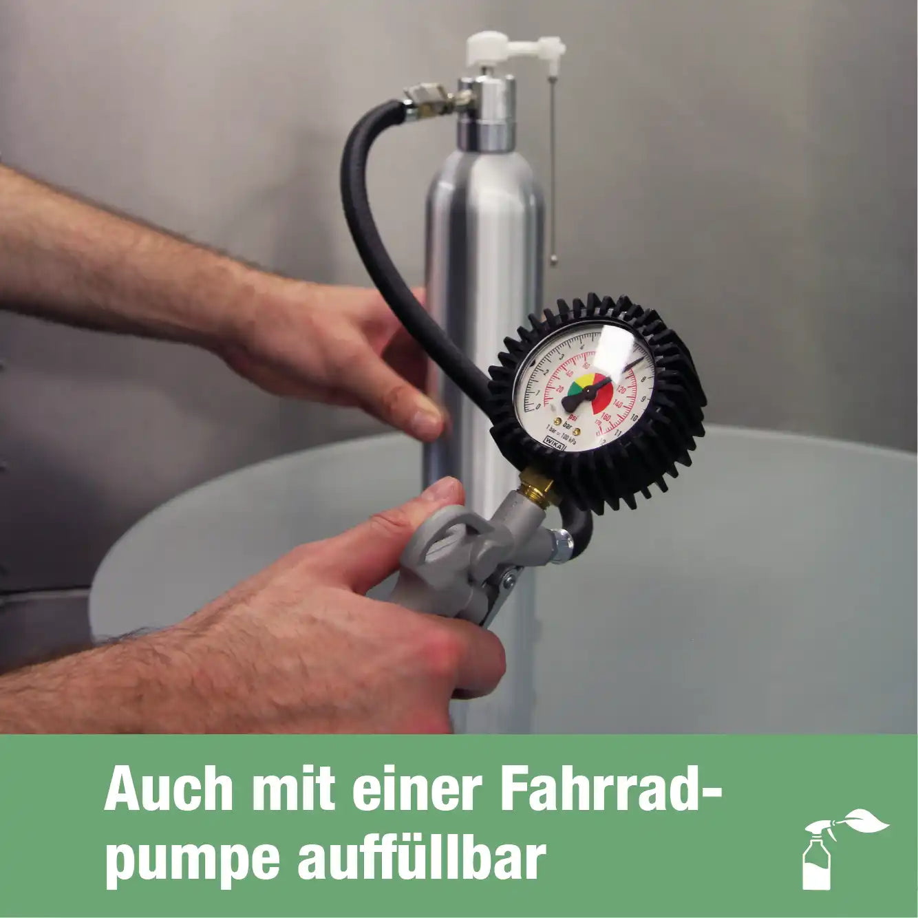 Druckluftsprühflasche wiederbefüllbar