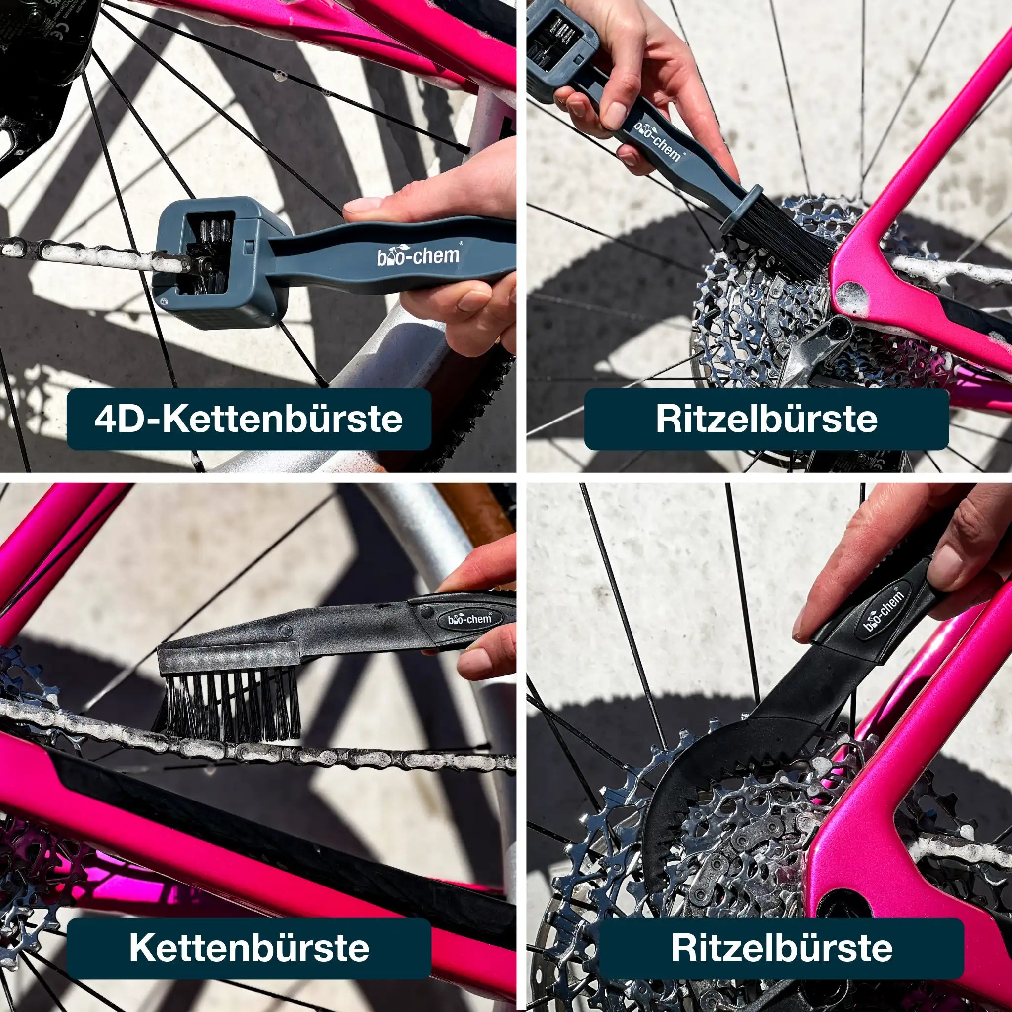 Fahrradreinigung Zubehör-Set (5-teilig)