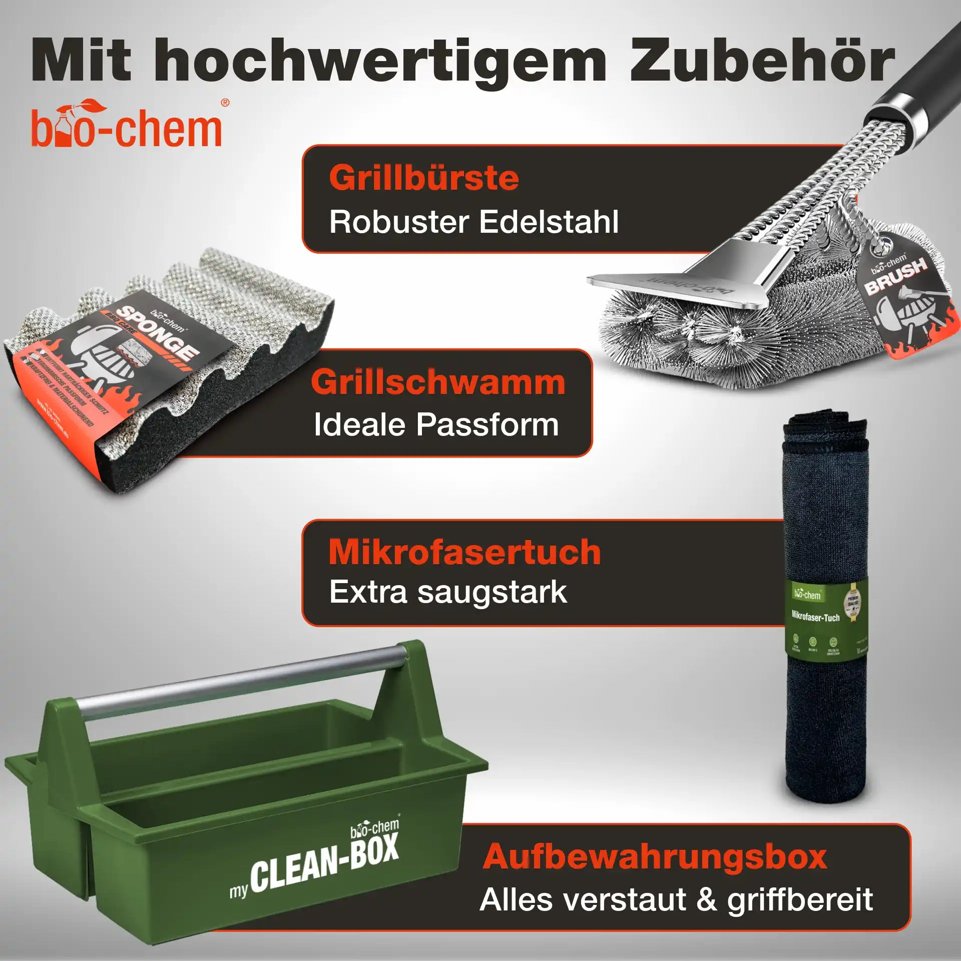 Grillreinigungs-Set (PREMIUM 8-teilig)