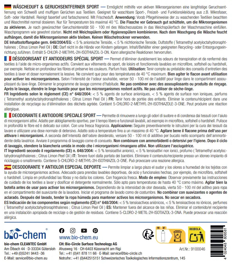 Geruchsentferner Sport (1 L)