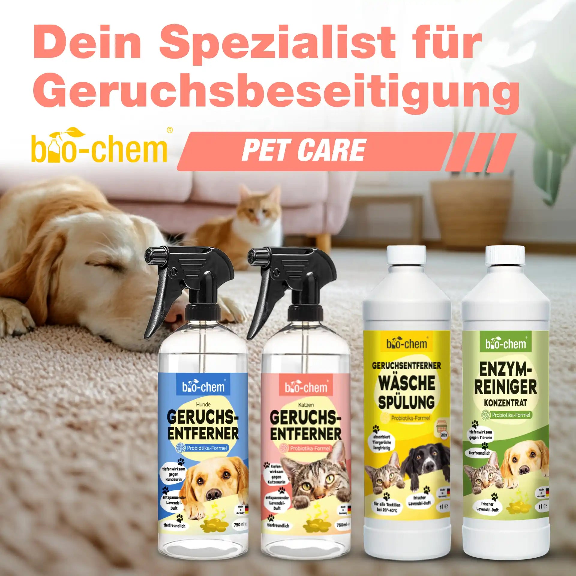 Geruchsentferner Katze + Wäschespülung (DUO 2-teilig)