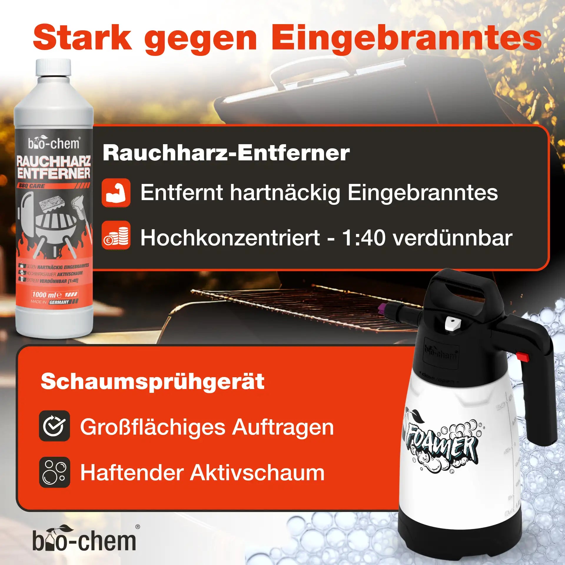 Grillreiniger Rauchharz-Entferner Schaumsprüher