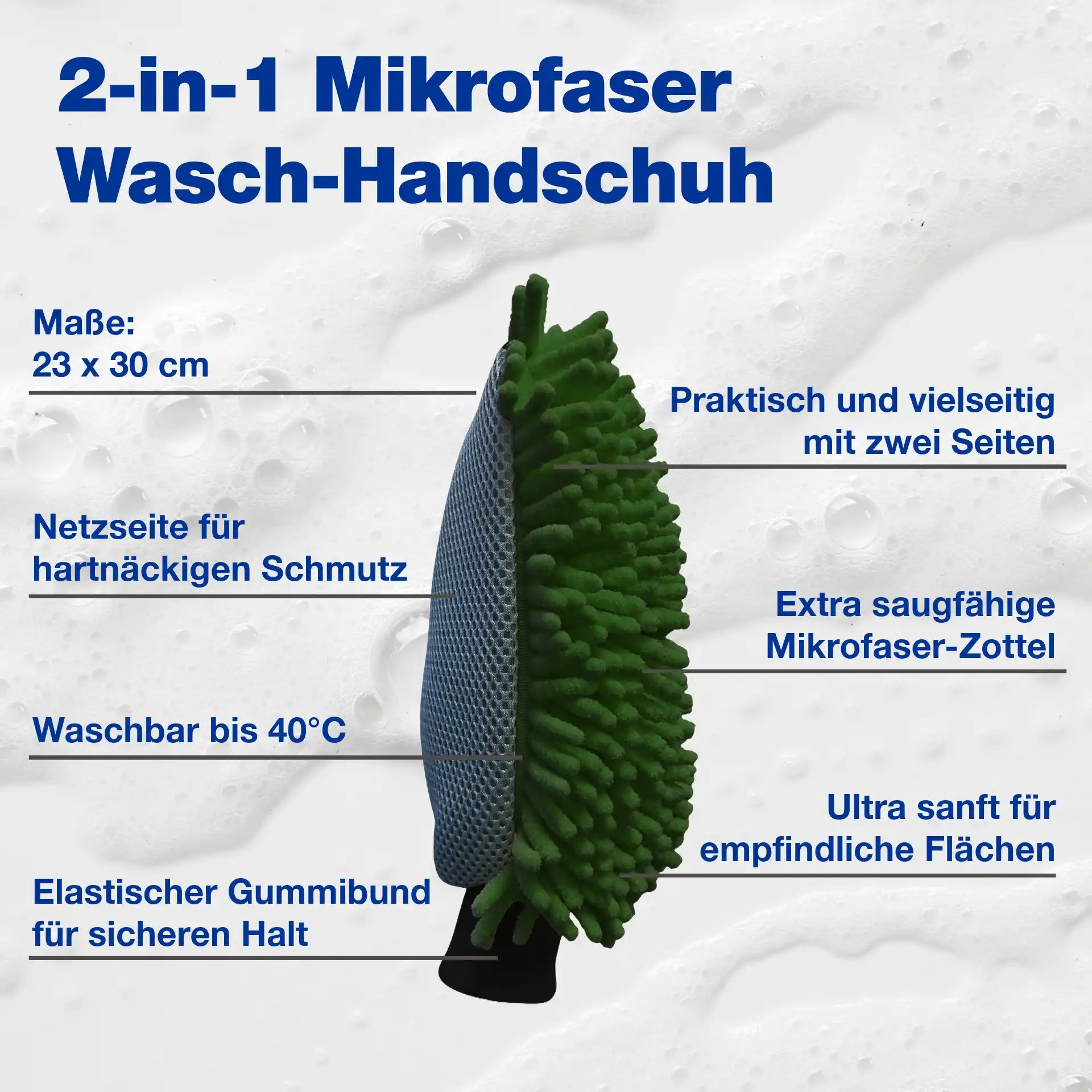 Wasch & Wachs Shampoo (1 L + Waschhandschuh)