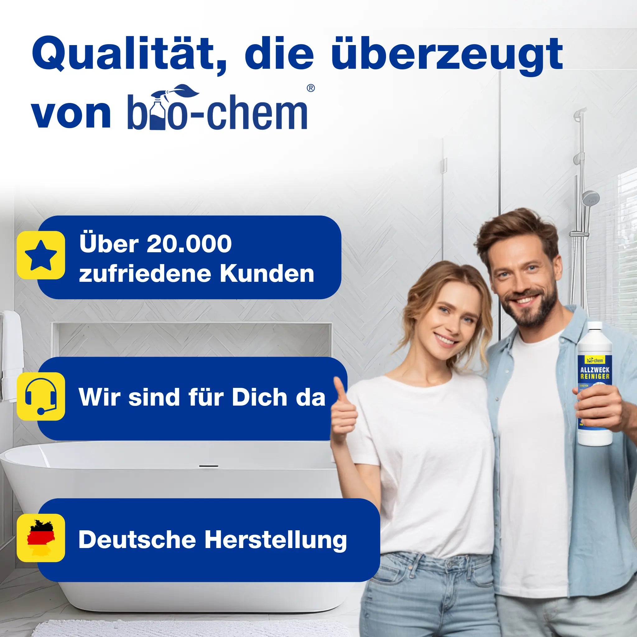 Allzweckreiniger von bio‑chem – deutsche Herstellung, über 20.000 zufriedene Kunden, persönlicher Service