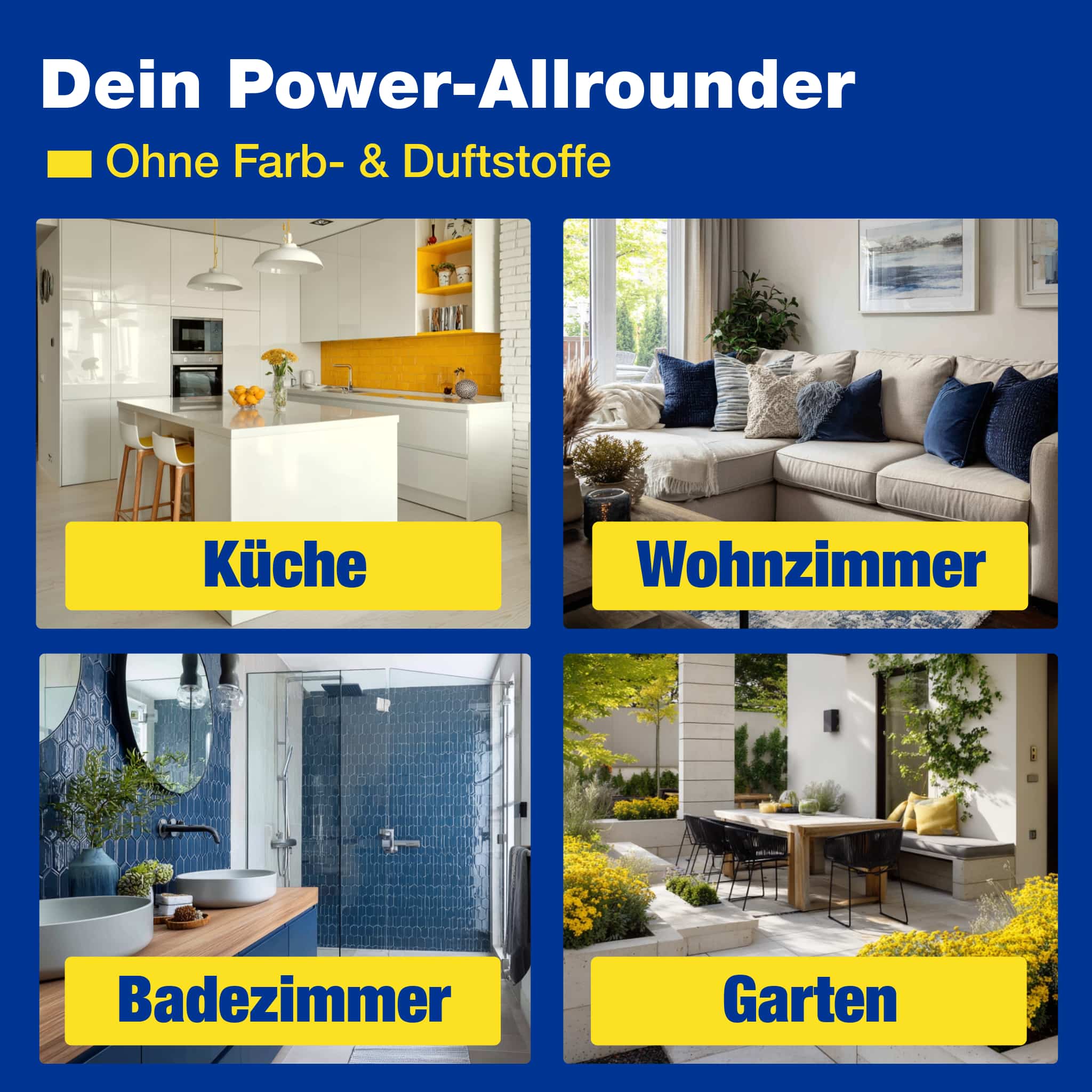Allzweckreiniger ohne Farb‑ und Duftstoffe von bio‑chem – geeignet für Küche, Bad, Wohnzimmer und Garten