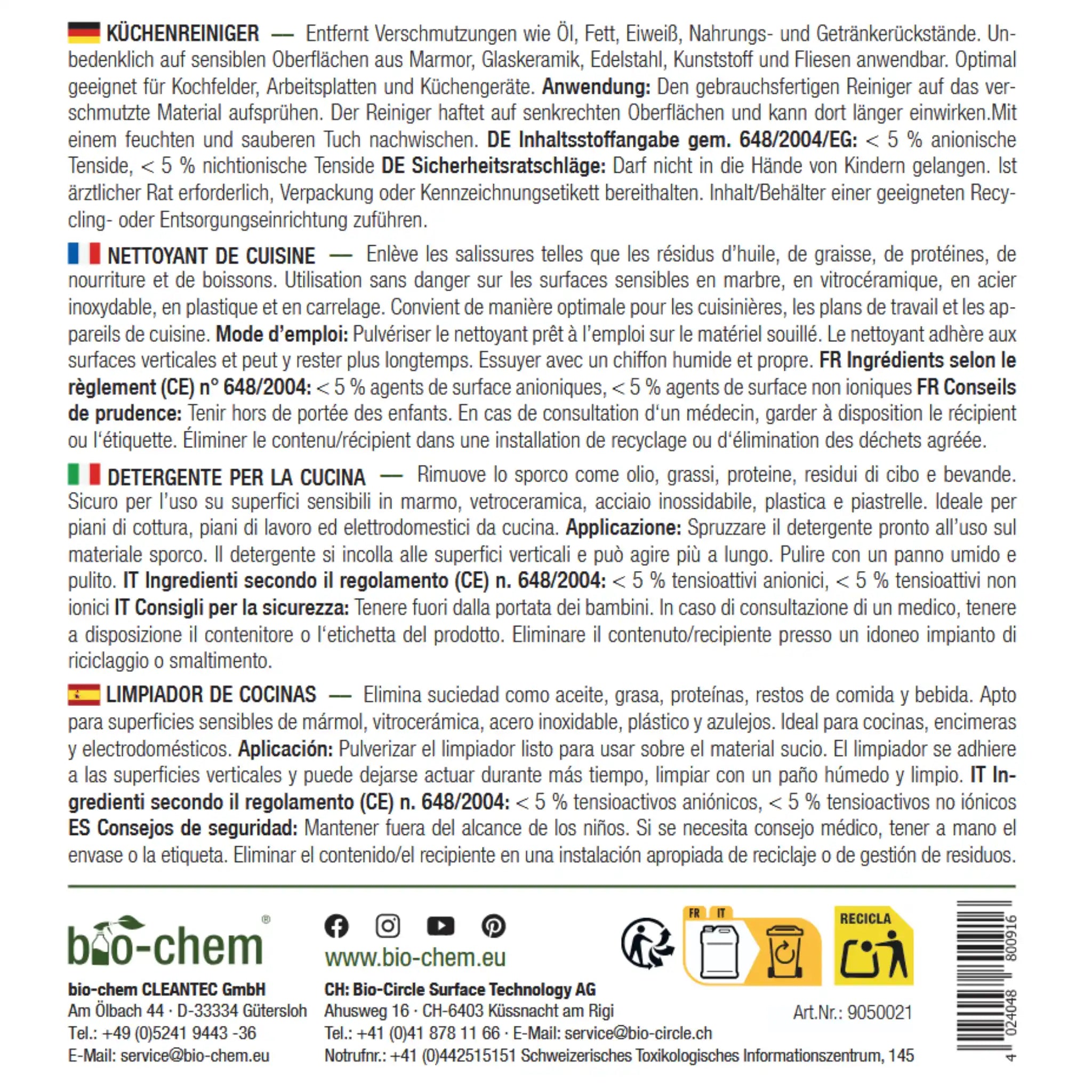 bio-chem Küchenreiniger