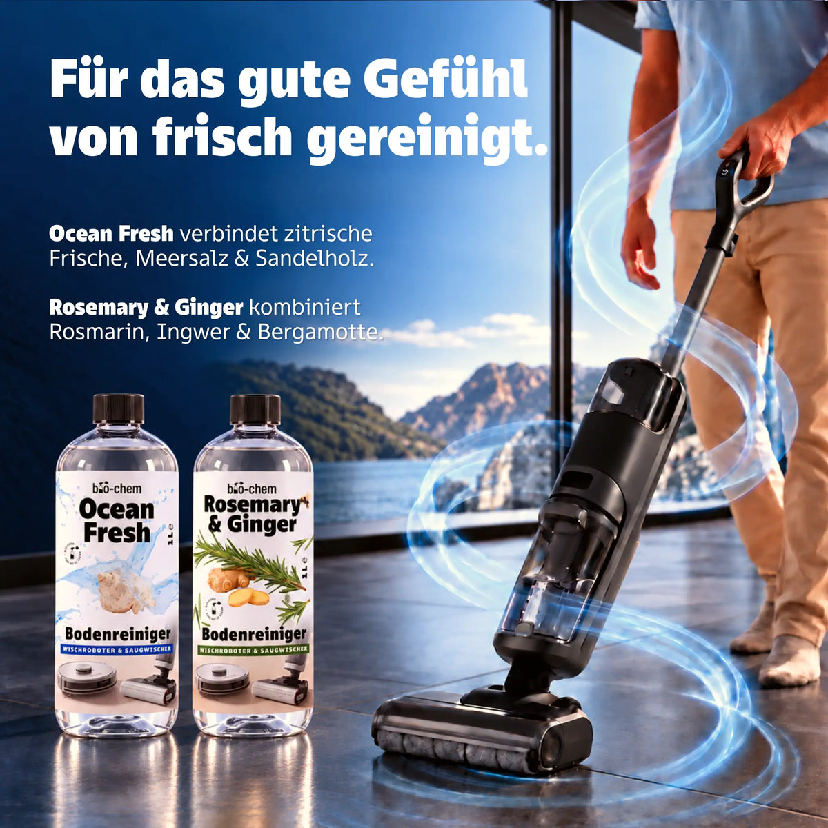 Bodenreiniger Zusatz DUO für Wischroboter & Saugwischer (2 x 1 L)