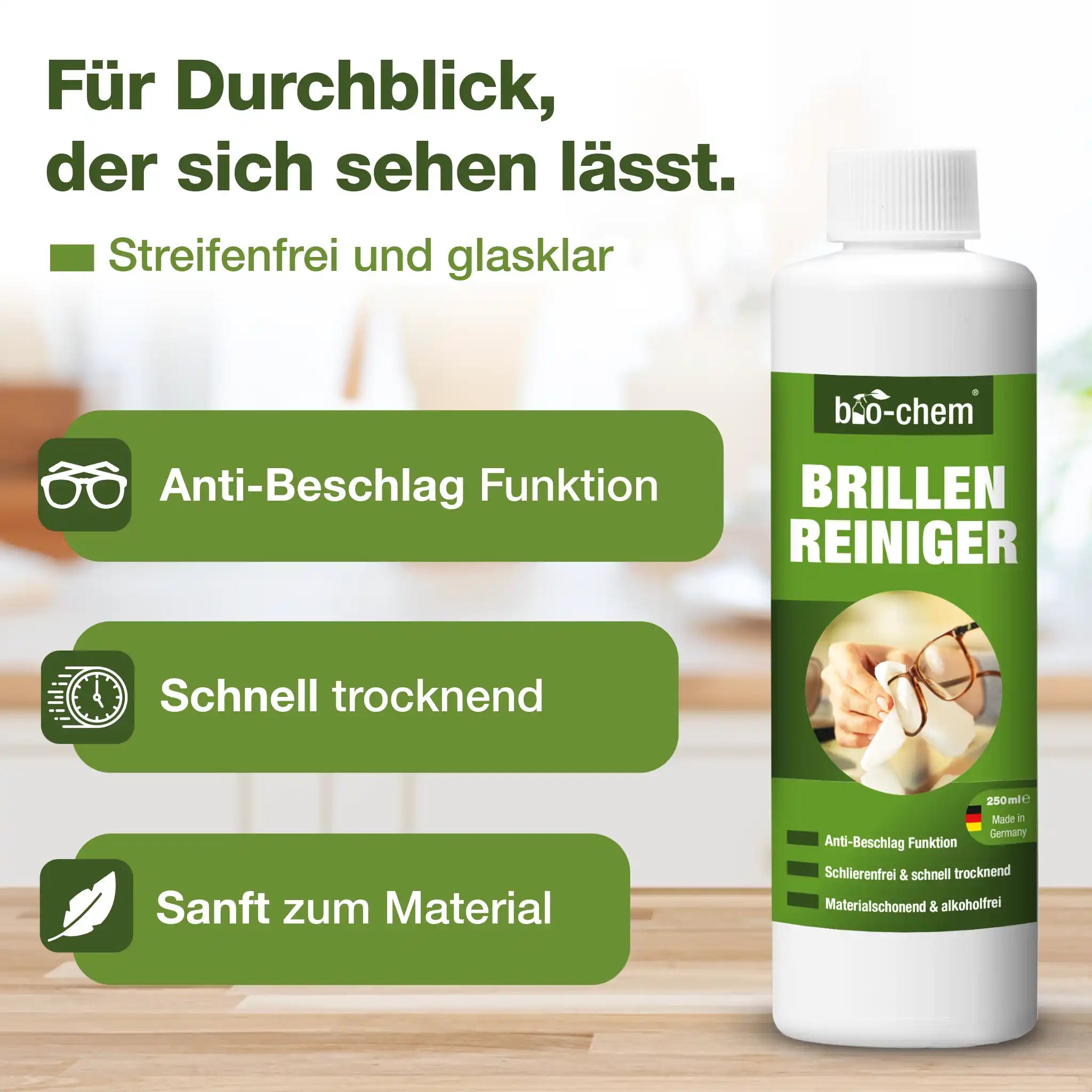 Brillenreiniger (5x 250 ML + Tuch)