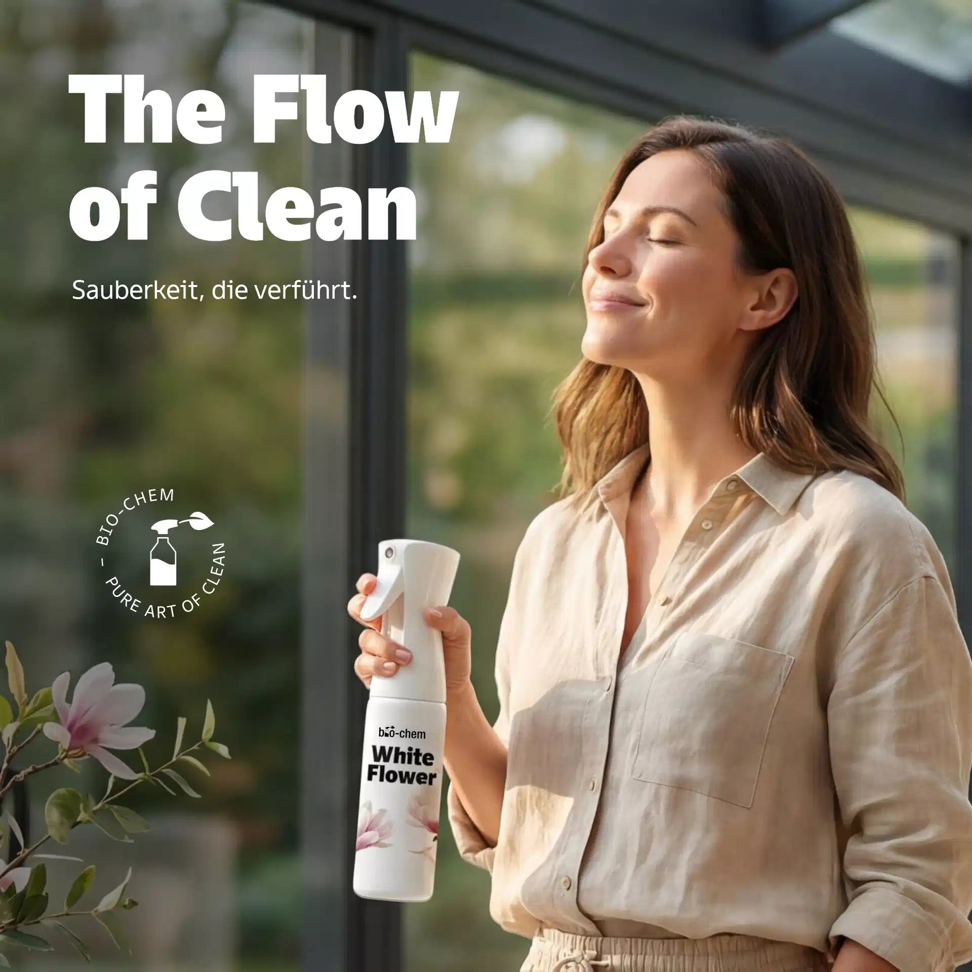 The Flow of Clean White Flower