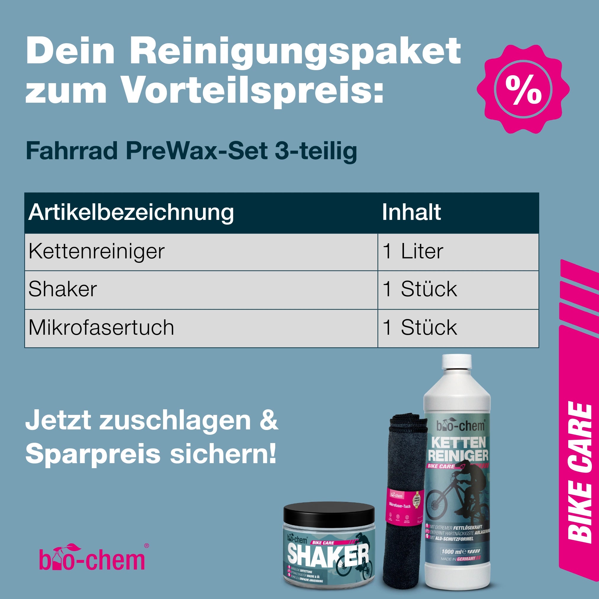 bio-chem Kettenreiniger PreWax-Set