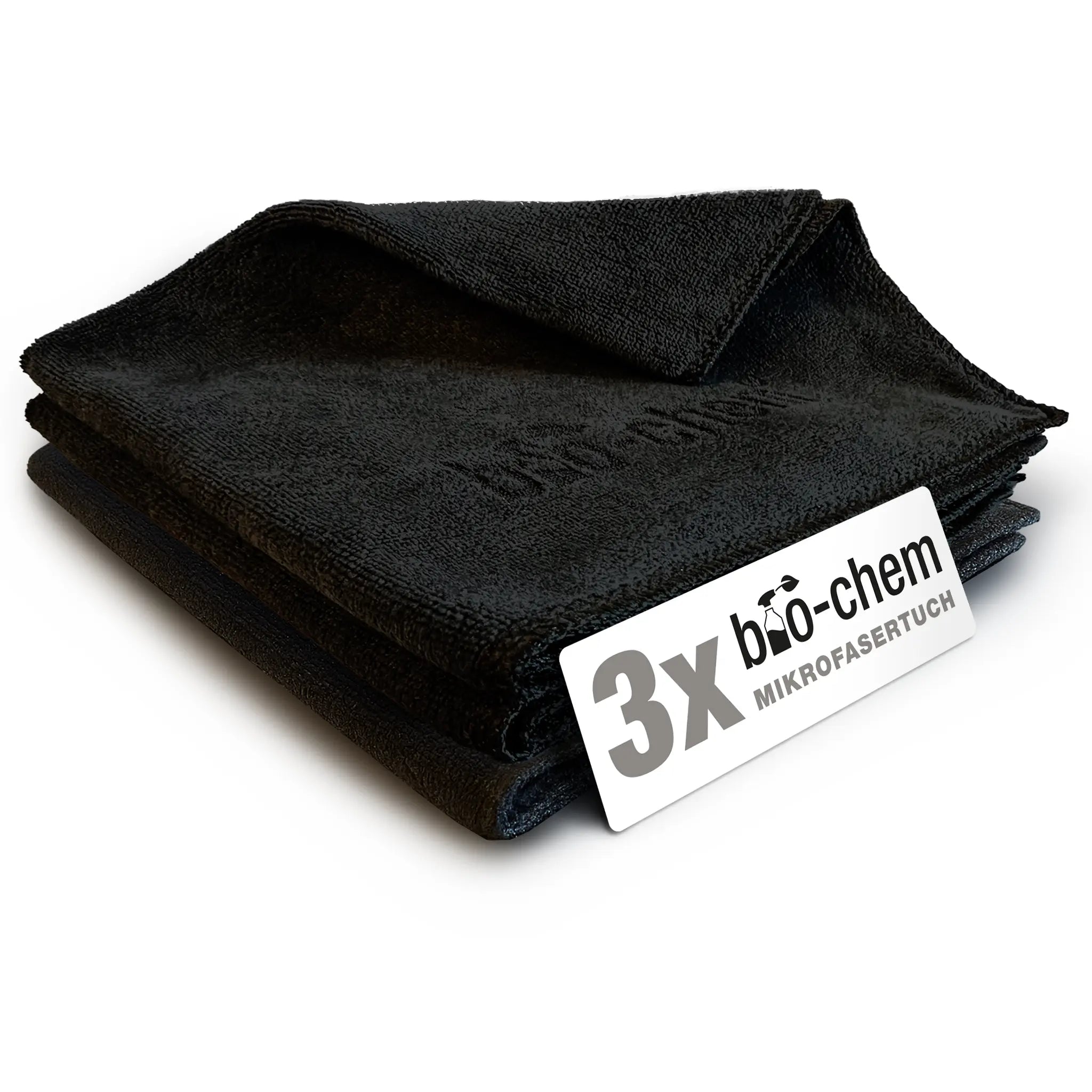 Mikrofasertuch Schwarz 3er Set