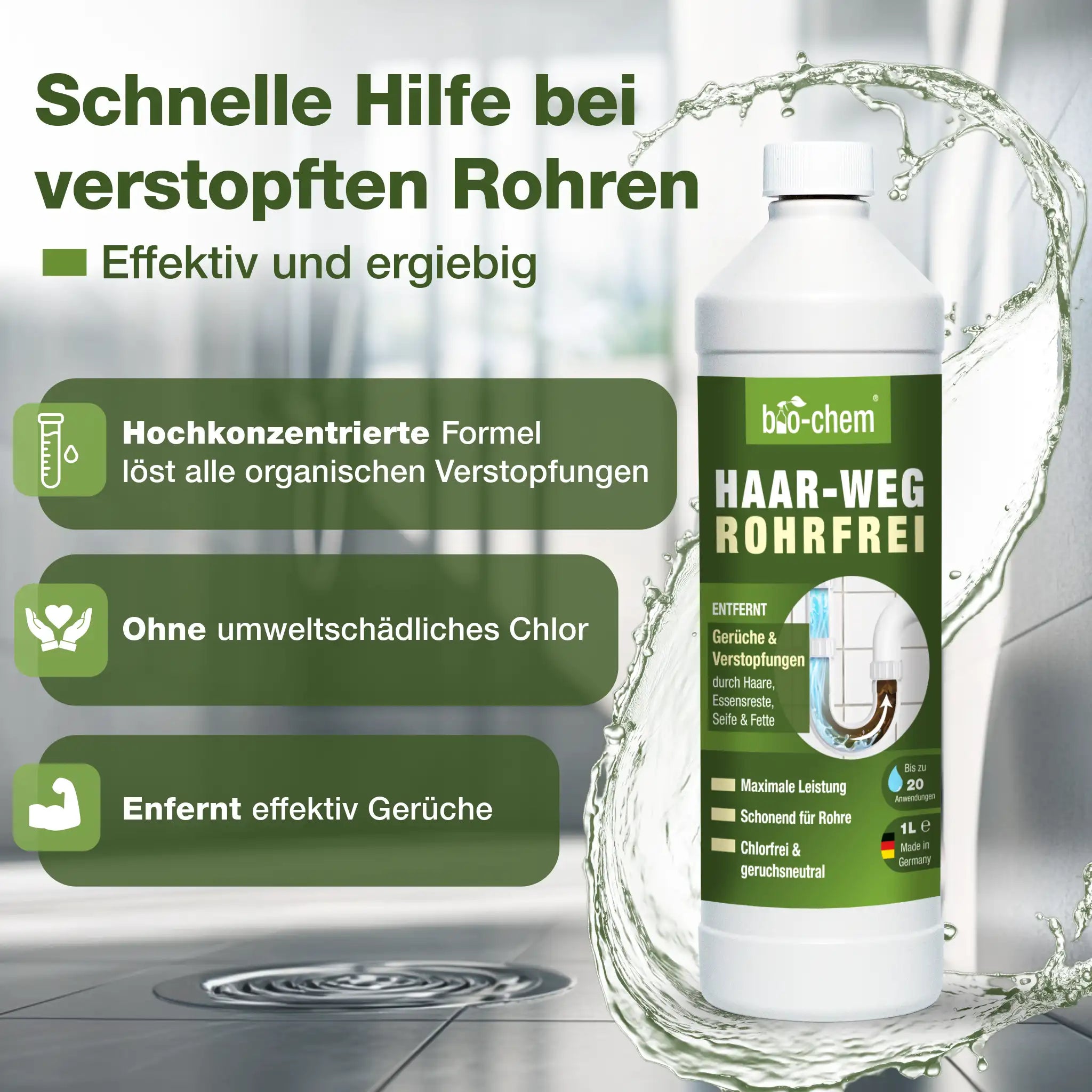 Rohrreiniger Haar-Weg (1 L)