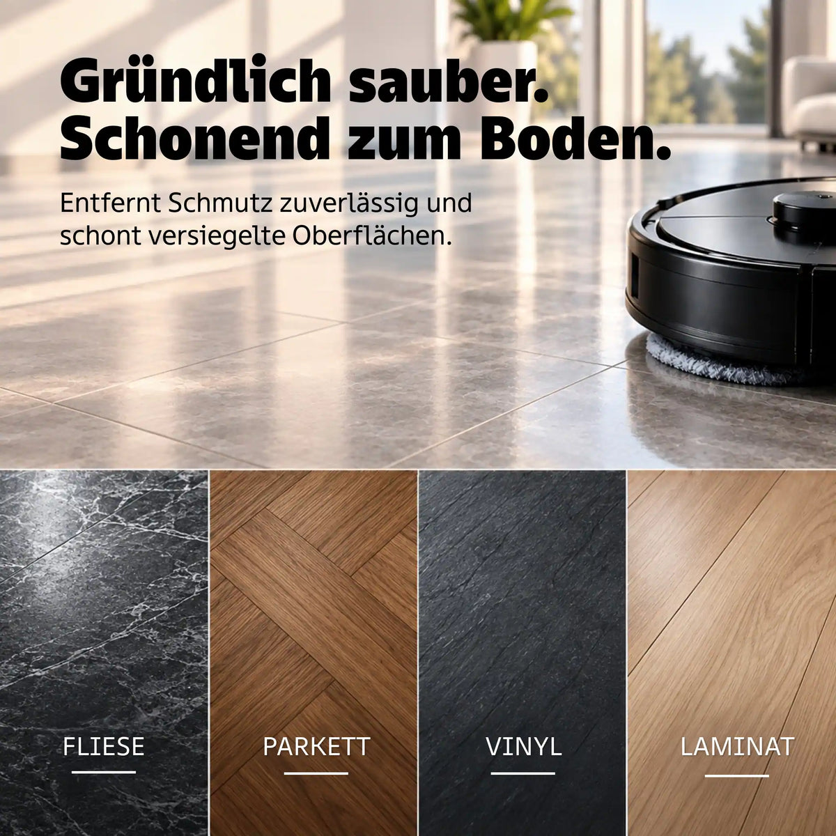 Boden Reiniger für Fliesen Parkett Vinyl Laminat