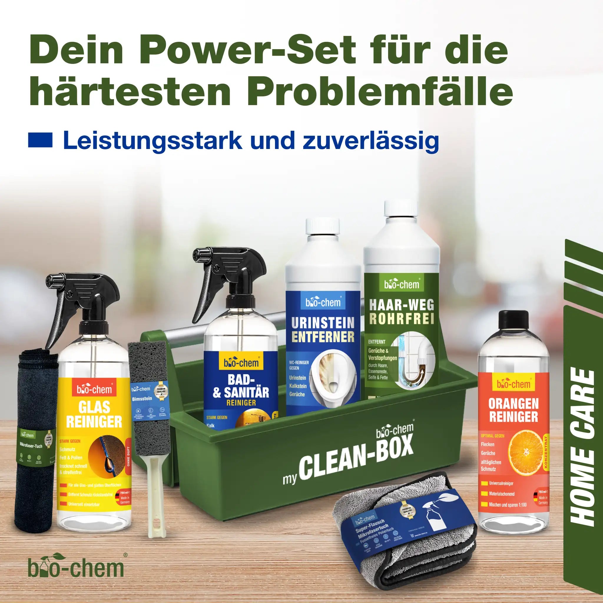 Reinigungsset mit Bad-, Orangen- und Küchenreiniger von bio‑chem – Artikel 9000165