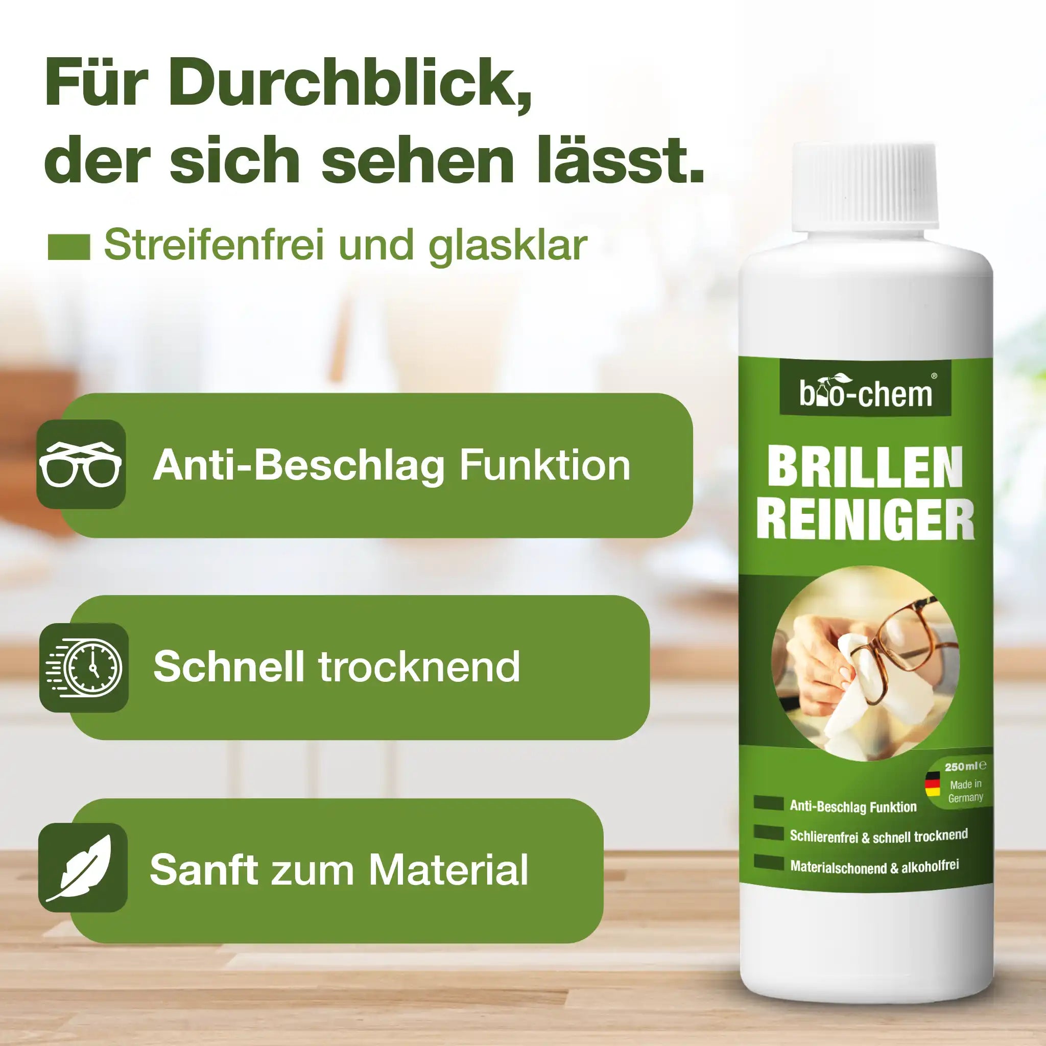 Brillenreiniger (250 ML + Tuch)