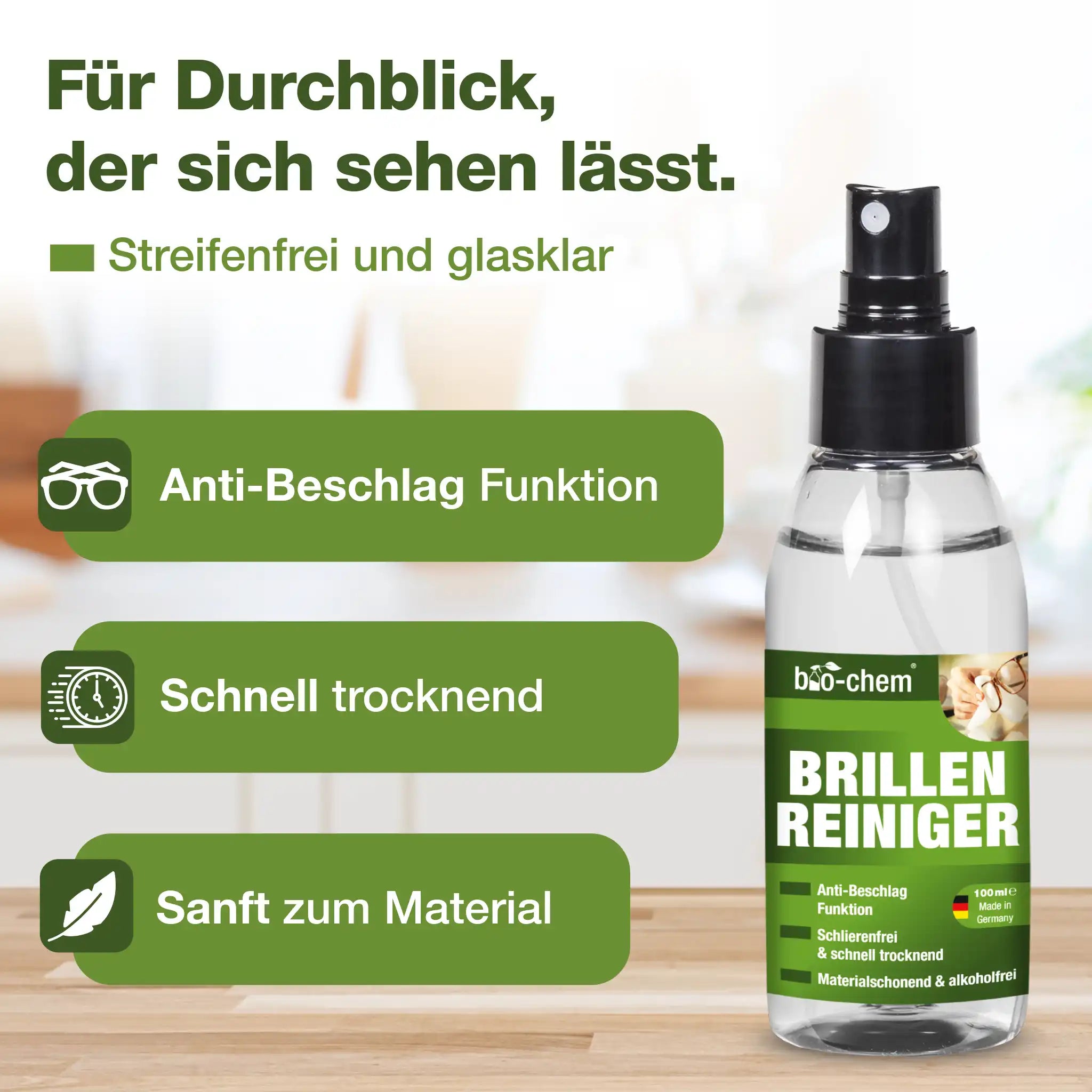 Brillenreiniger (100 ML + Tuch)