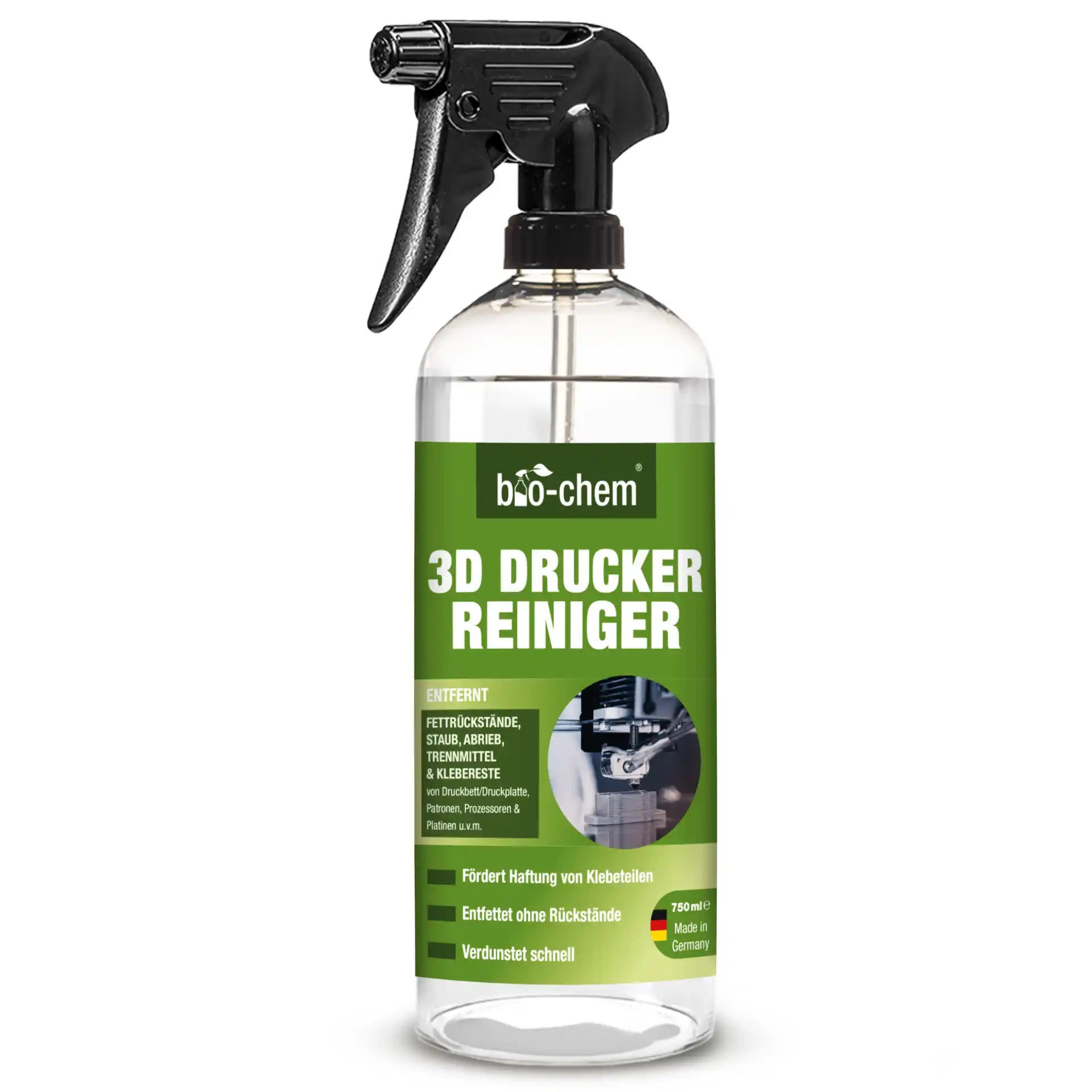 bio-chem 3D Drucker Reiniger – Effektive Reinigung für 3D Drucker, entfernt Fett, Staub, Trennmittel &amp; Klebereste