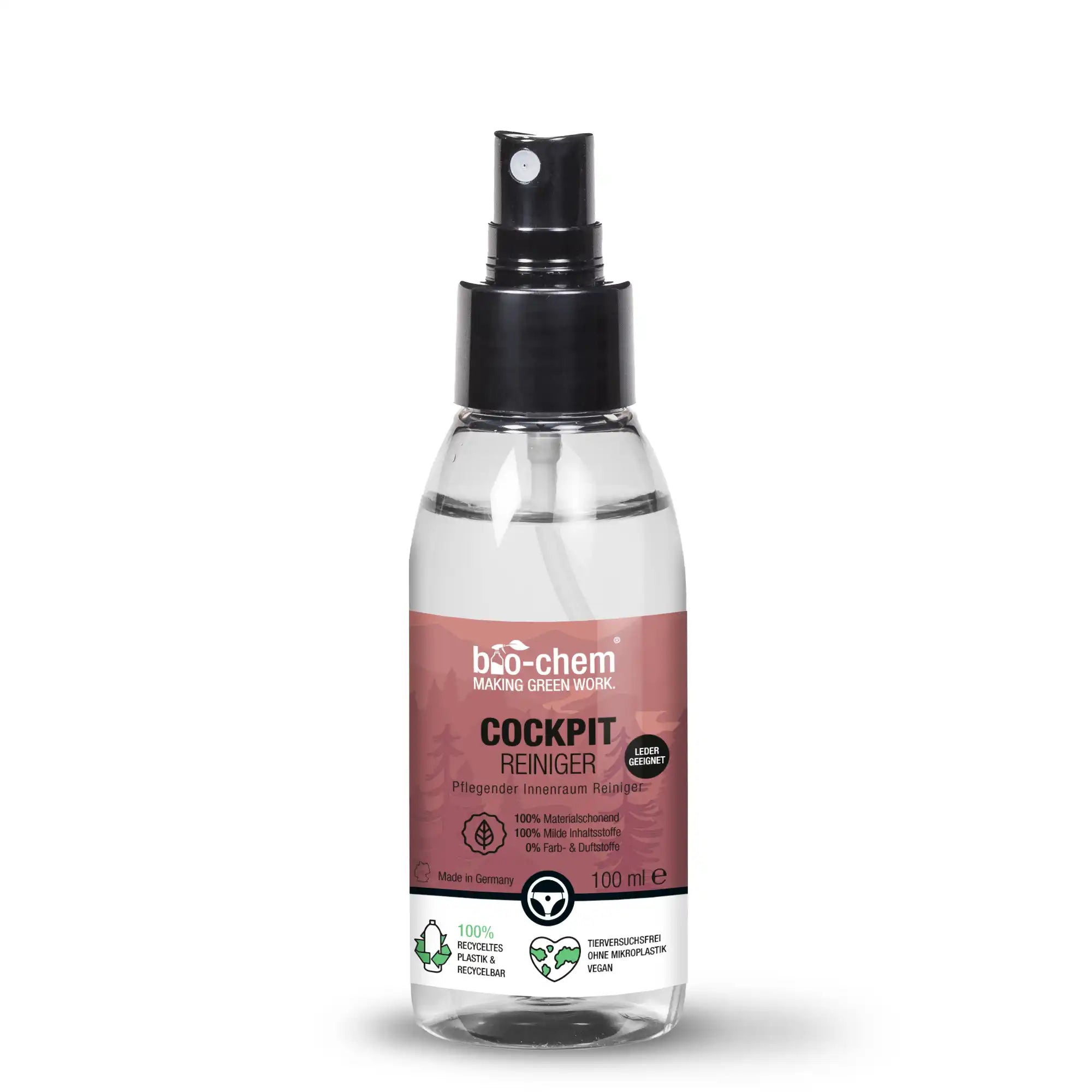 Cockpit Reiniger 100 ml für schonende Innenraumpflege von Leder und Kunststoffen