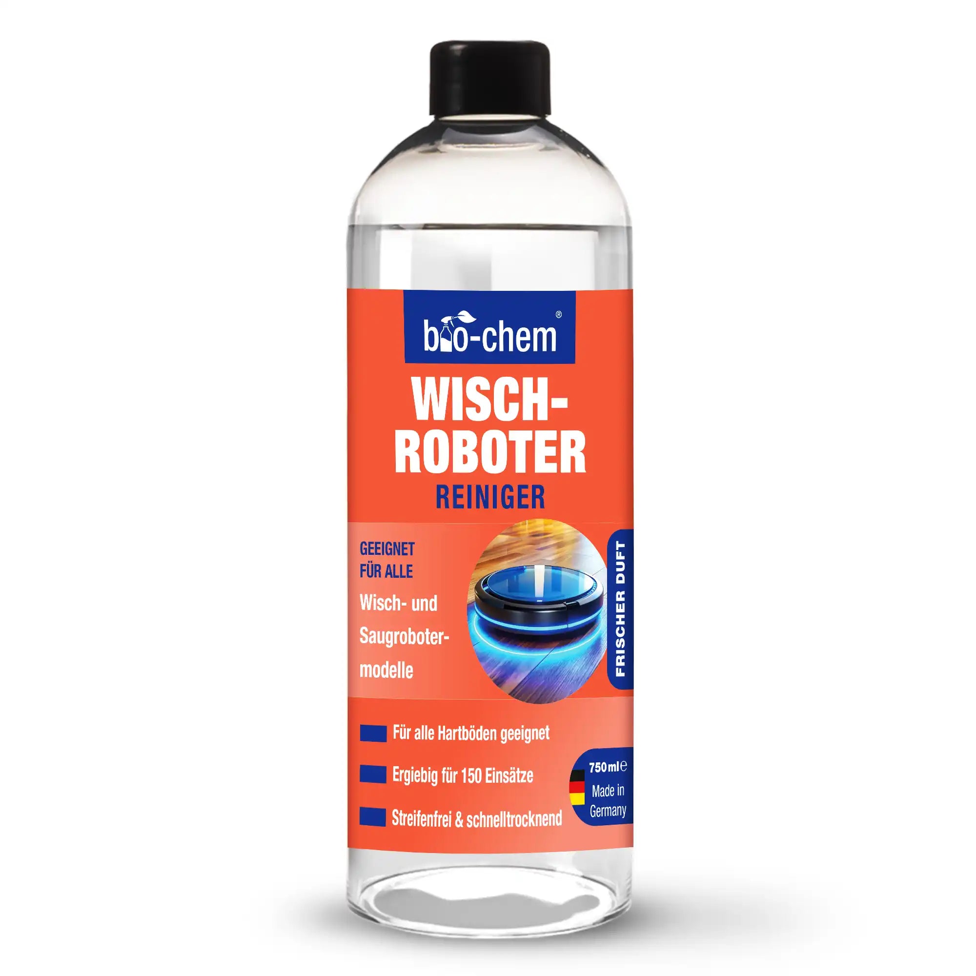 bio-chem Wischroboter Reiniger – 750 ml für alle Modelle geeignet, frischer Duft, streifenfrei