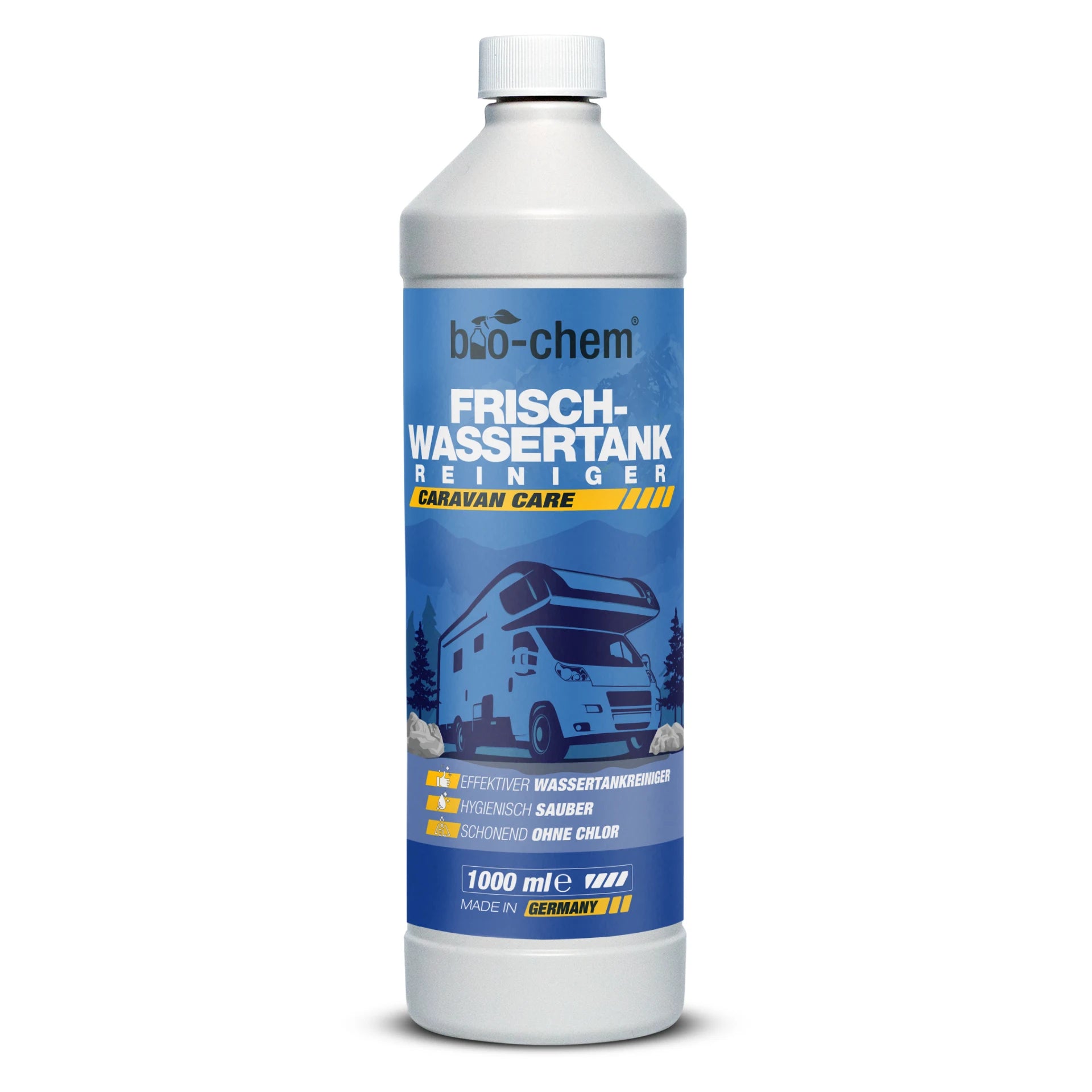 bio-chem Frischwassertank-Reiniger 1000ml – Chlorfreier Caravan-Reiniger für eine hygienisch saubere Wasserversorgung im Wohnmobil.