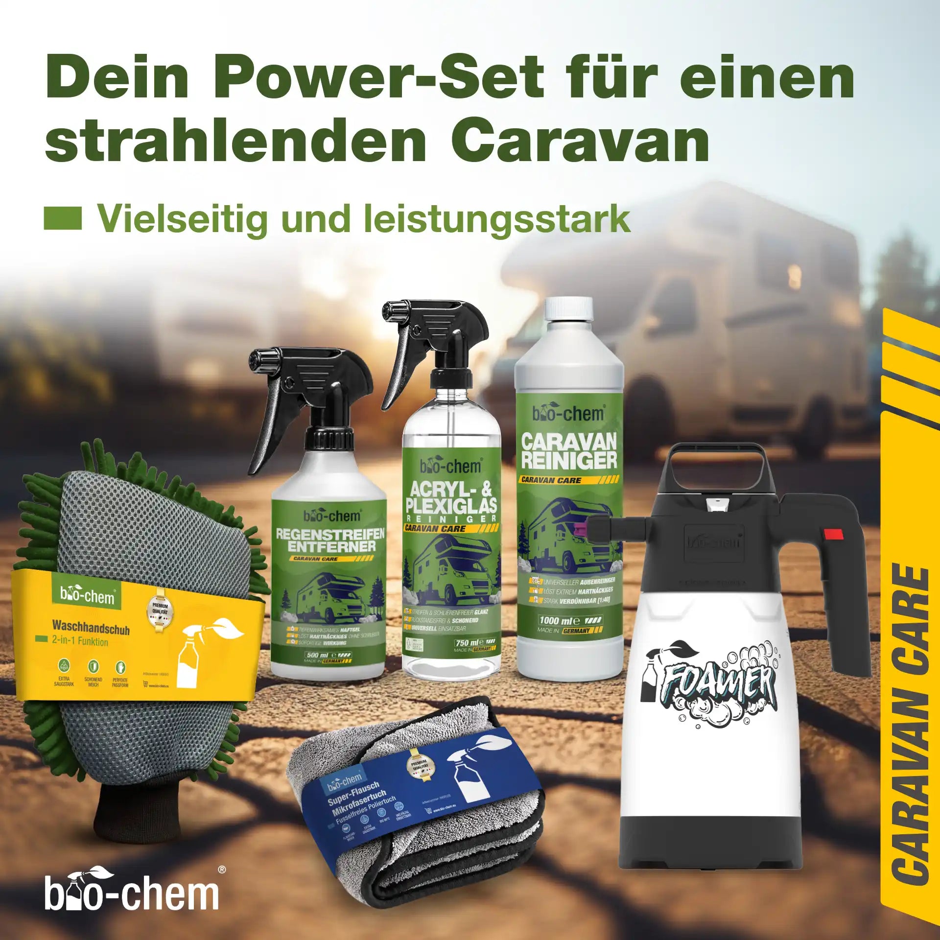 Caravan Außenreinigung Set (PROFI 6-teilig)