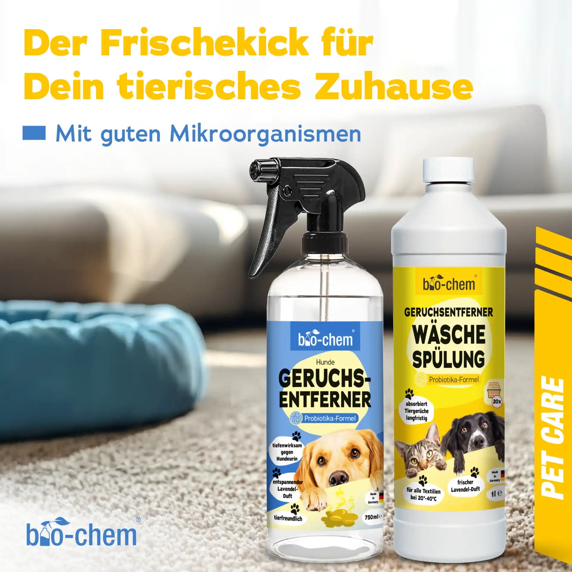 Geruchsentferner Hund + Wäschespülung (DUO 2-teilig)