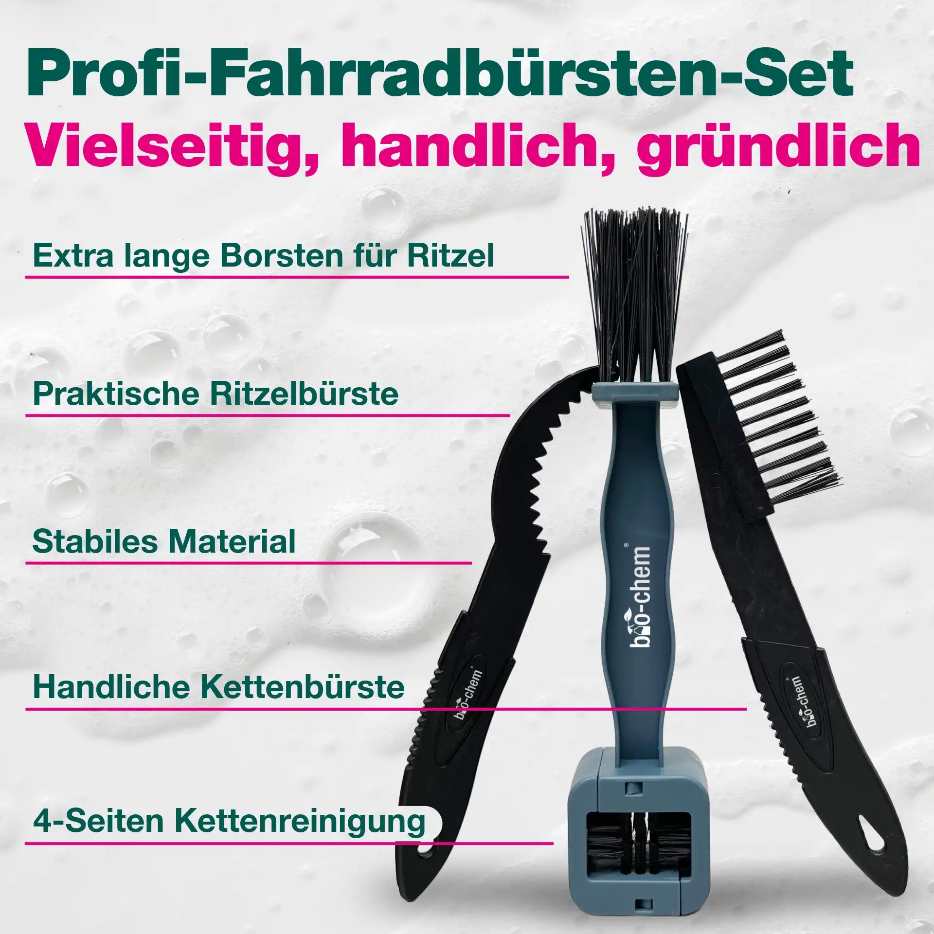 Fahrradreinigung Zubehör-Set (3-teilig)