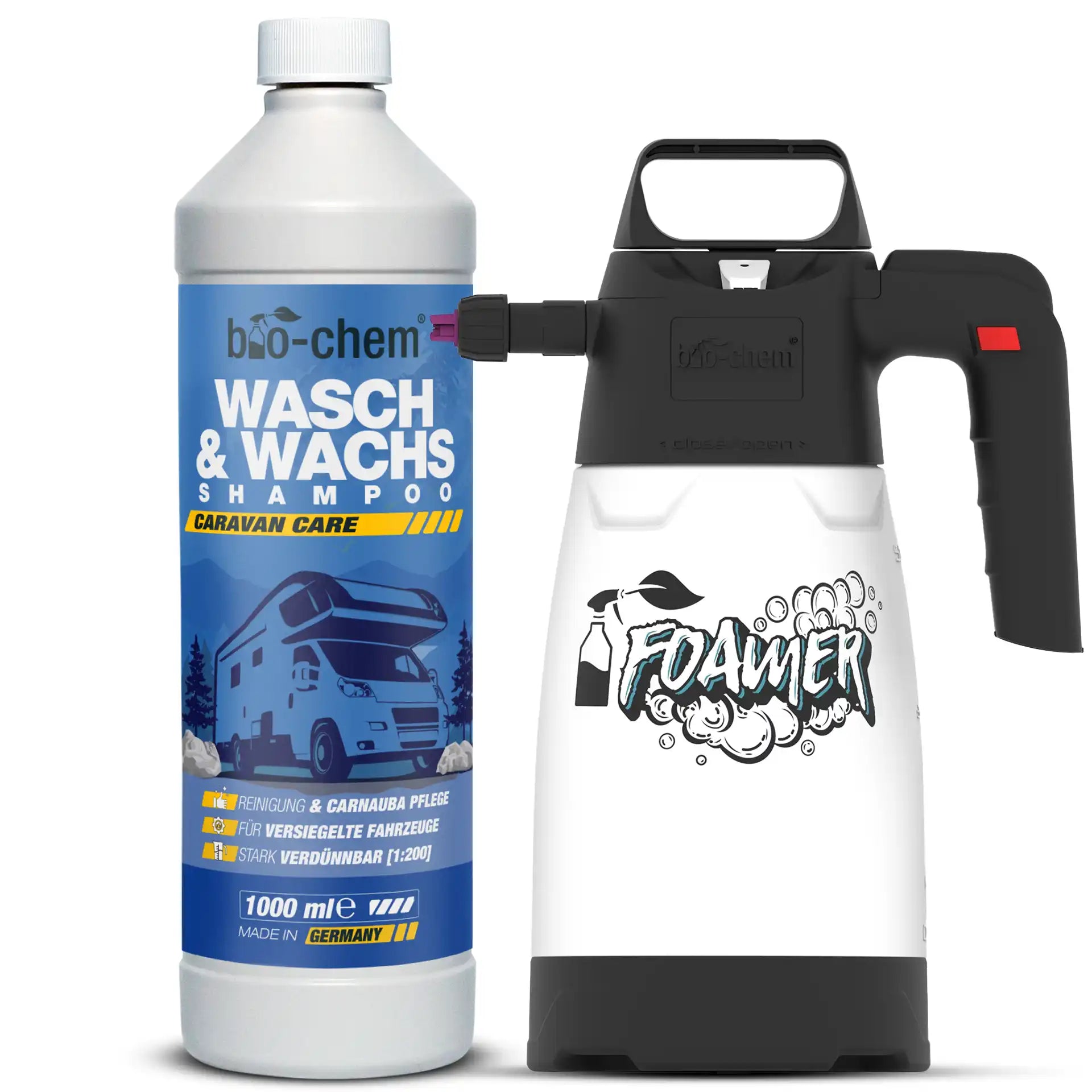 Wasch & Wachs Shampoo (1 L + Schaumsprüher)