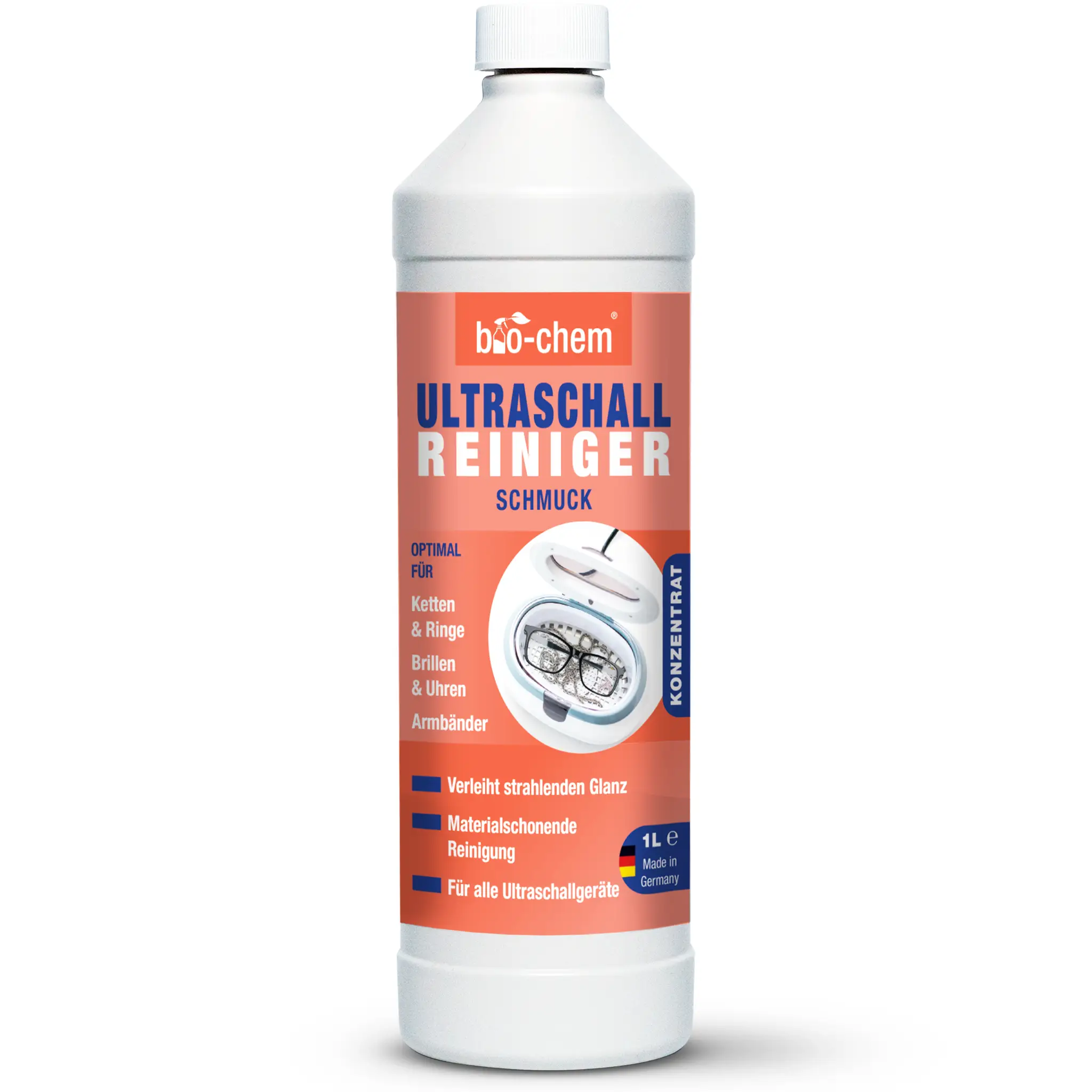 Produktbild der 1000 ml Flasche des Ultraschallreiniger Schmuck der Marke bio-chem