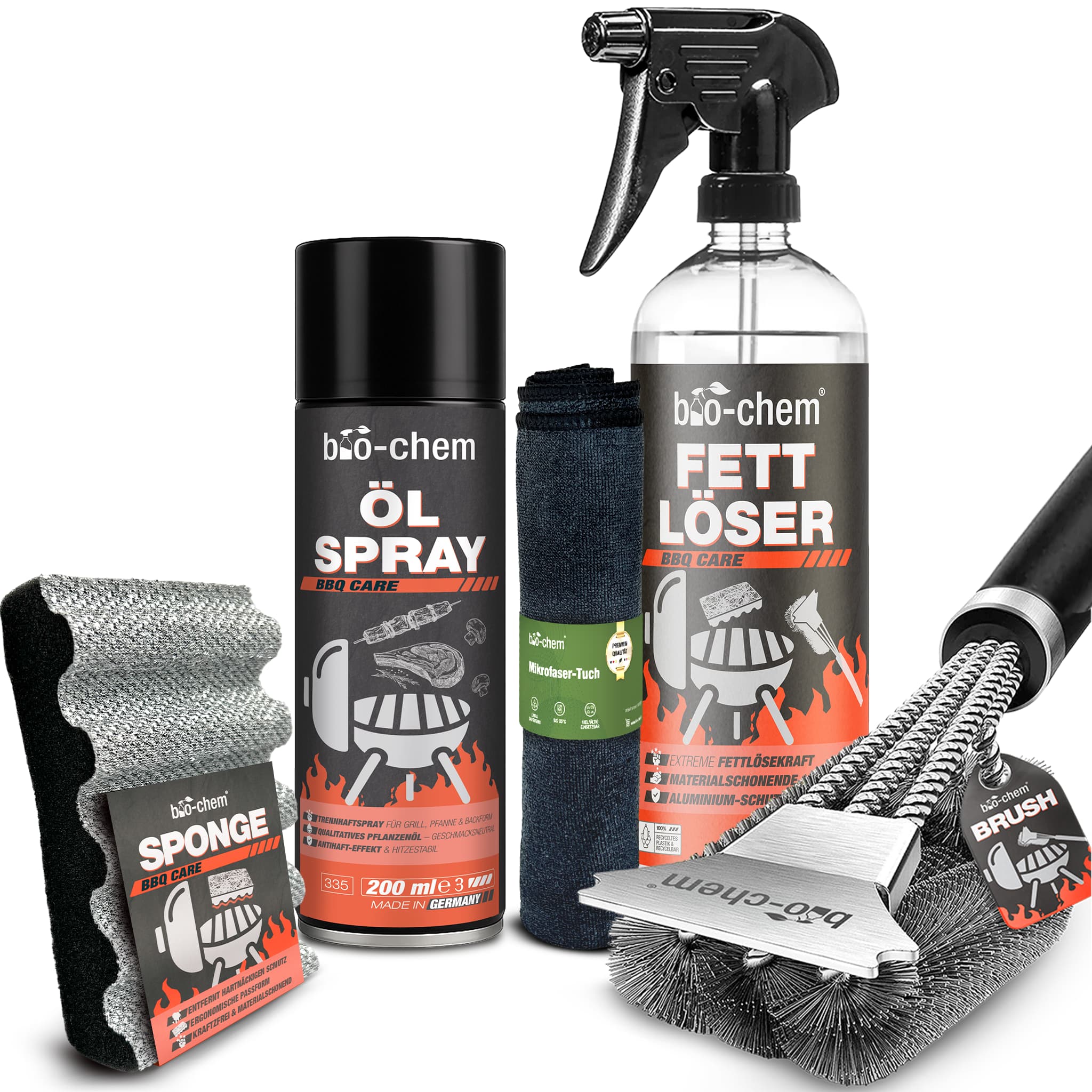 Grillreinigung Fettlöser (PROFI 5-teilig)