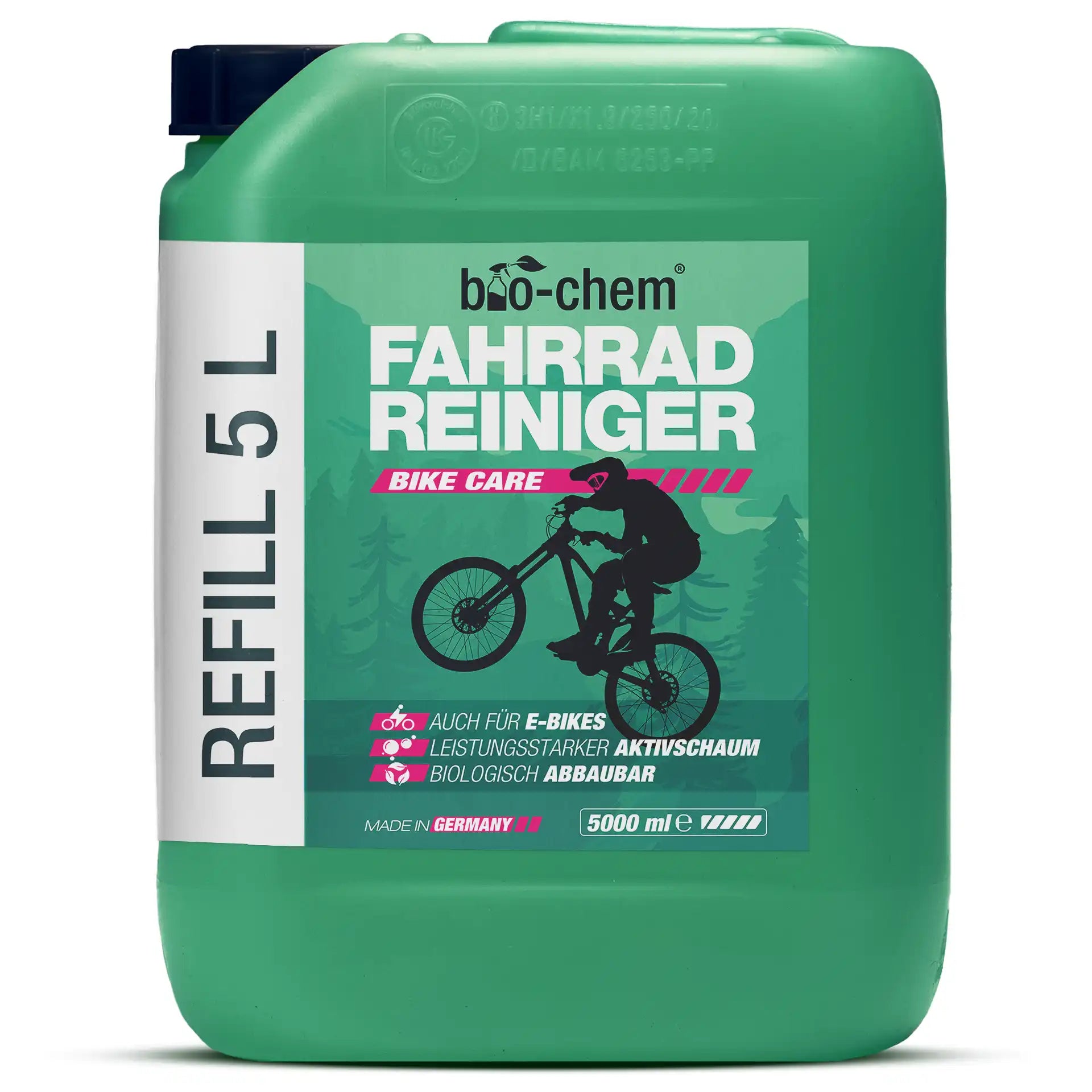 Fahrradreiniger 5 Liter Nachfüllkanister – umweltfreundlich, biologisch abbaubar, mit Aktivschaum für gründliche Reinigung aller Fahrradtypen von bio-chem