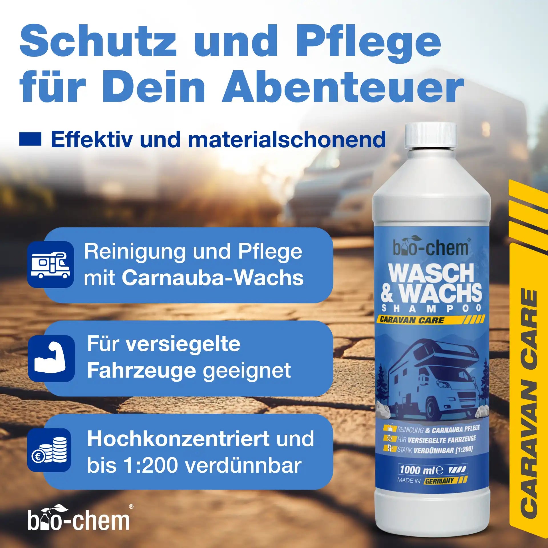 Wasch & Wachs Shampoo (1 L + Waschhandschuh)