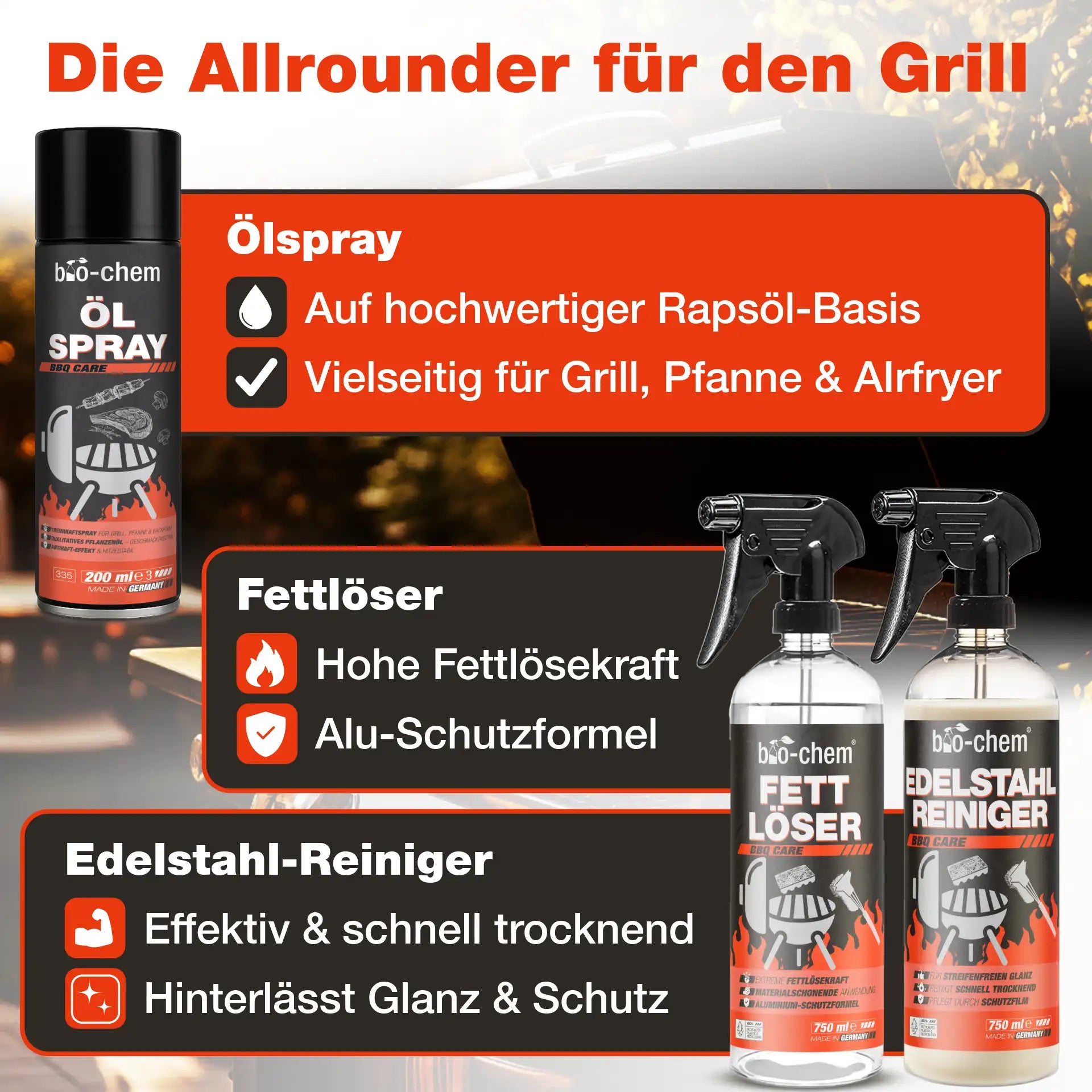 Ölspray Fettlöser Edelstahlreiniger