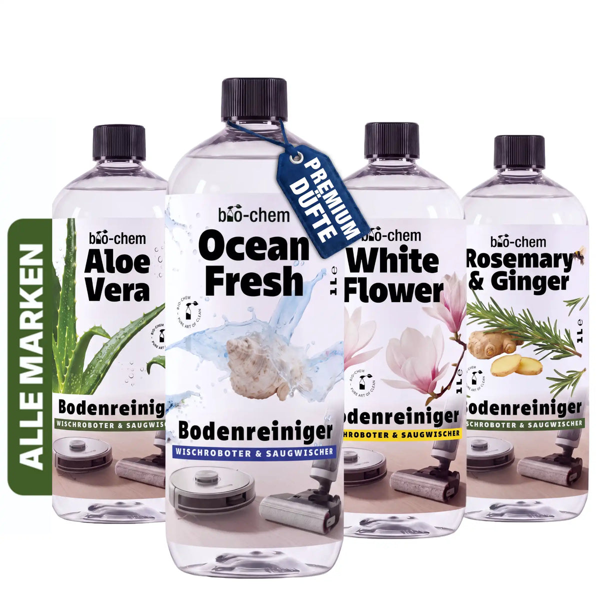 bio-chem Wischroboter Reinigungsmittel Set 4-teilig
