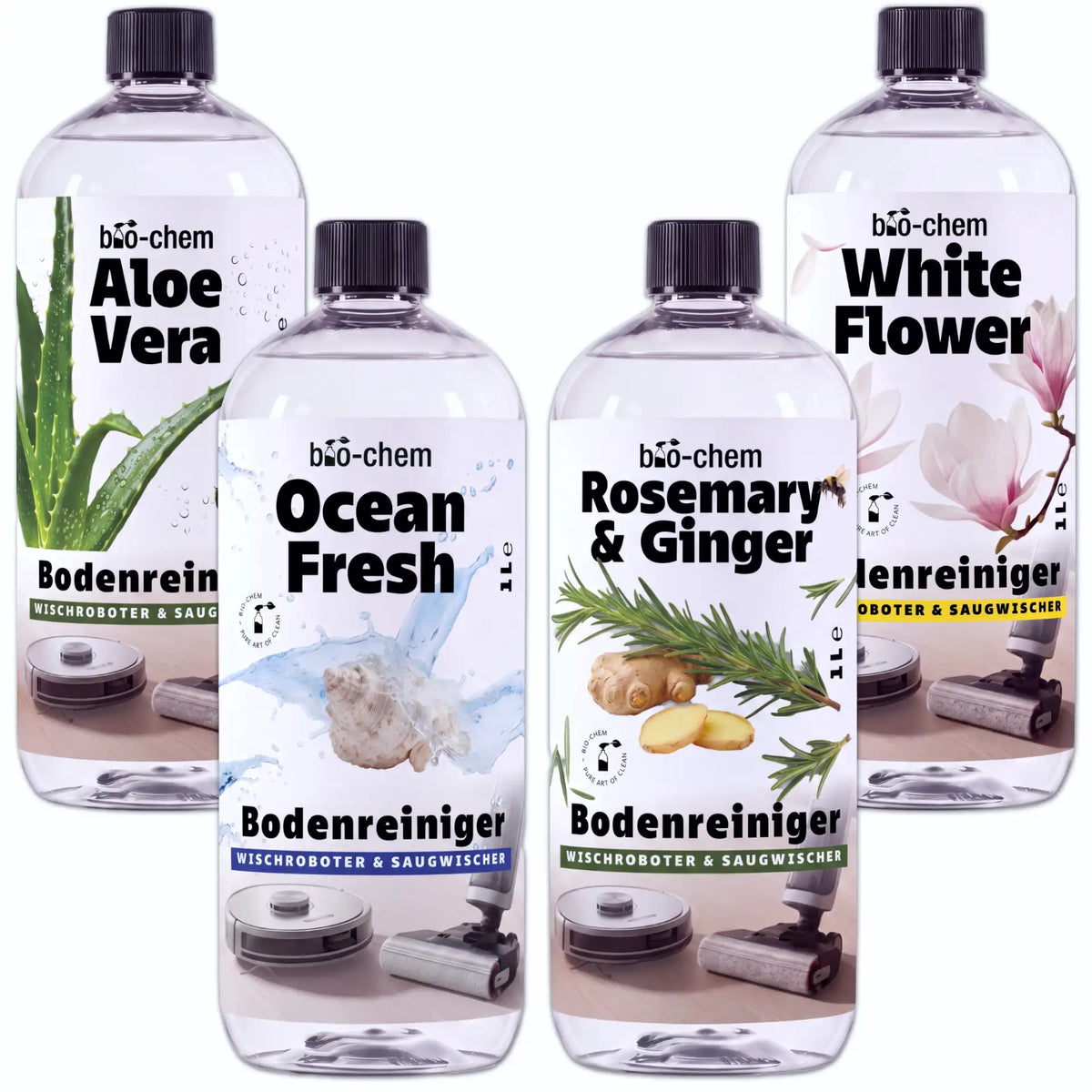 bio-chem Wischroboter Reinigungsmittel Set 4-teilig