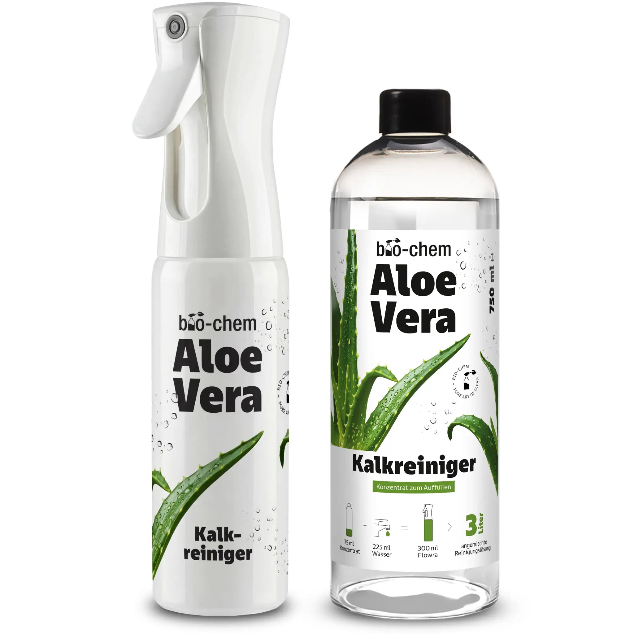 Aloe Vera Kalkreiniger Konzentrat (750 ML + Flowra)